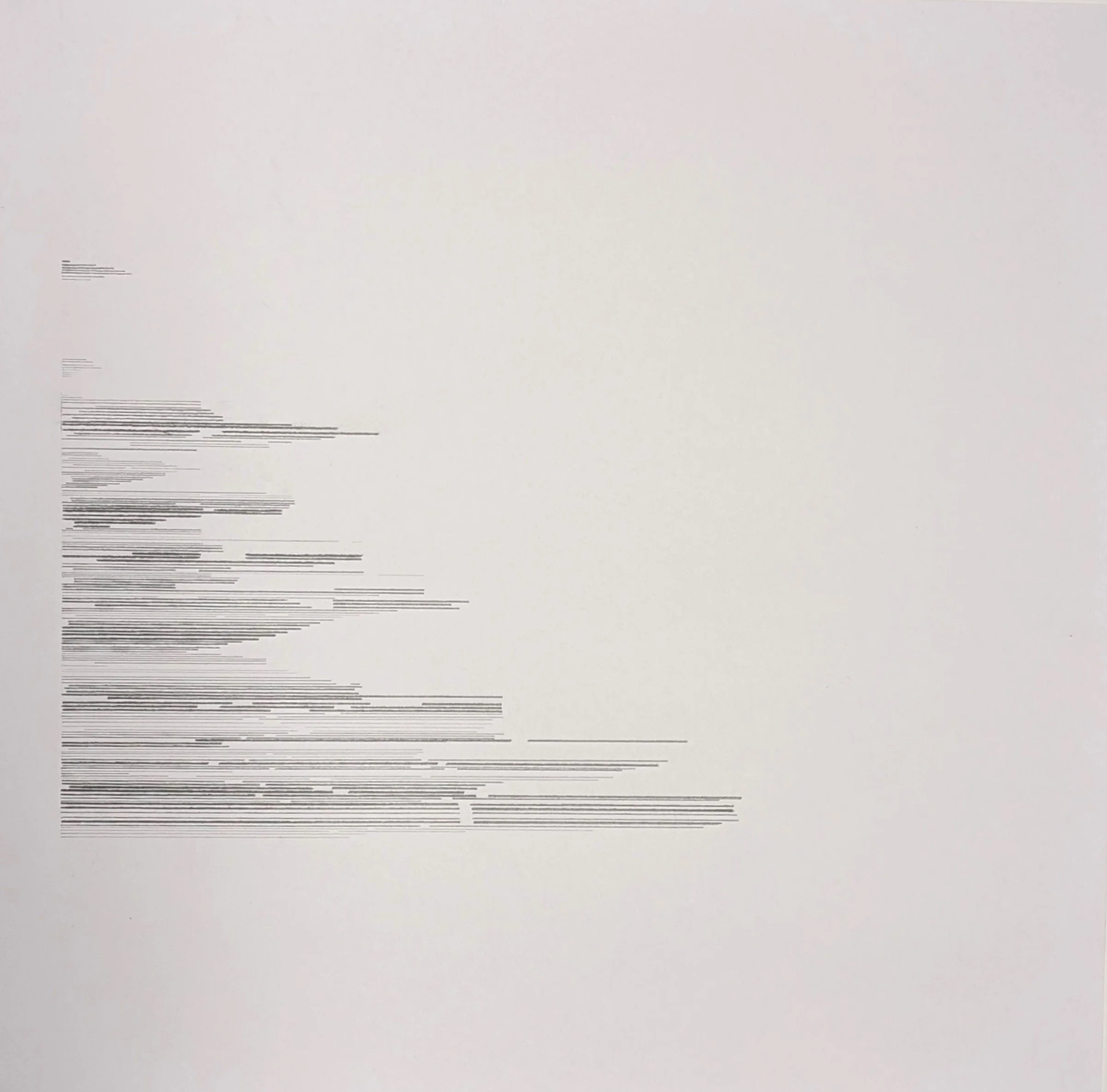 Seismograph (2024).  Graphite on paper.