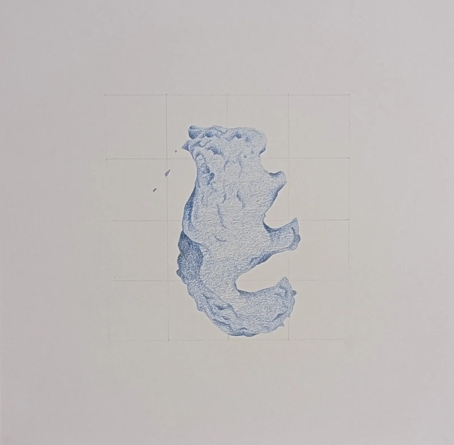 Writhe (2024).  Graphite and colour pencil on paper.