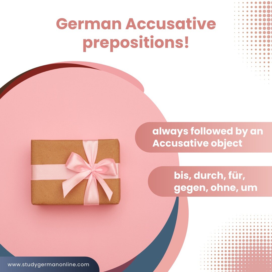 Ready to take your German language skills to the next level? Mastering accusative prepositions is a great way to do just that! With a little practice, you can be a pro in no time! https://tinyurl.com/5n8phh8z

#deutschland #learninggerman #education 