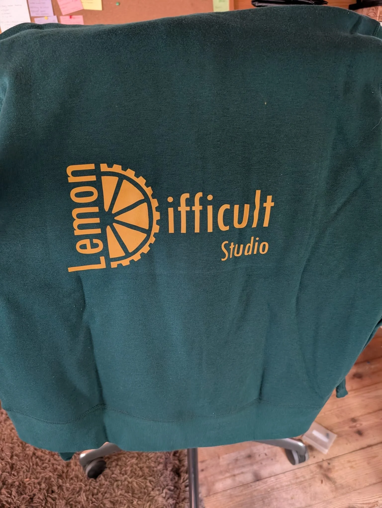 Hand-Printed Lemon Difficult Full Zip Hoodie