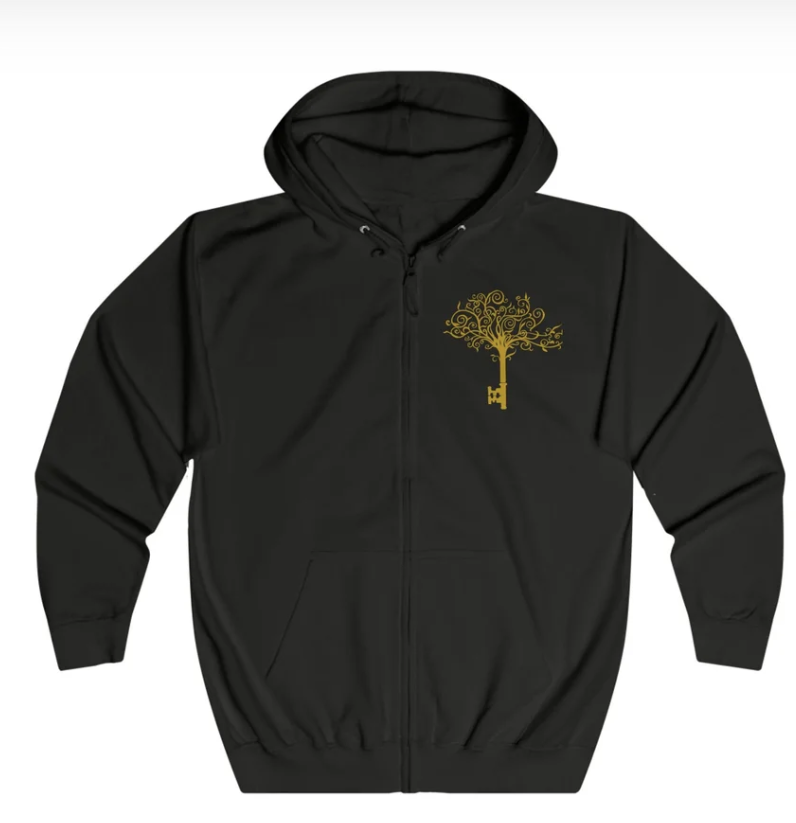 Hand-Printed Roots Run Deep Full Zip Hoodie