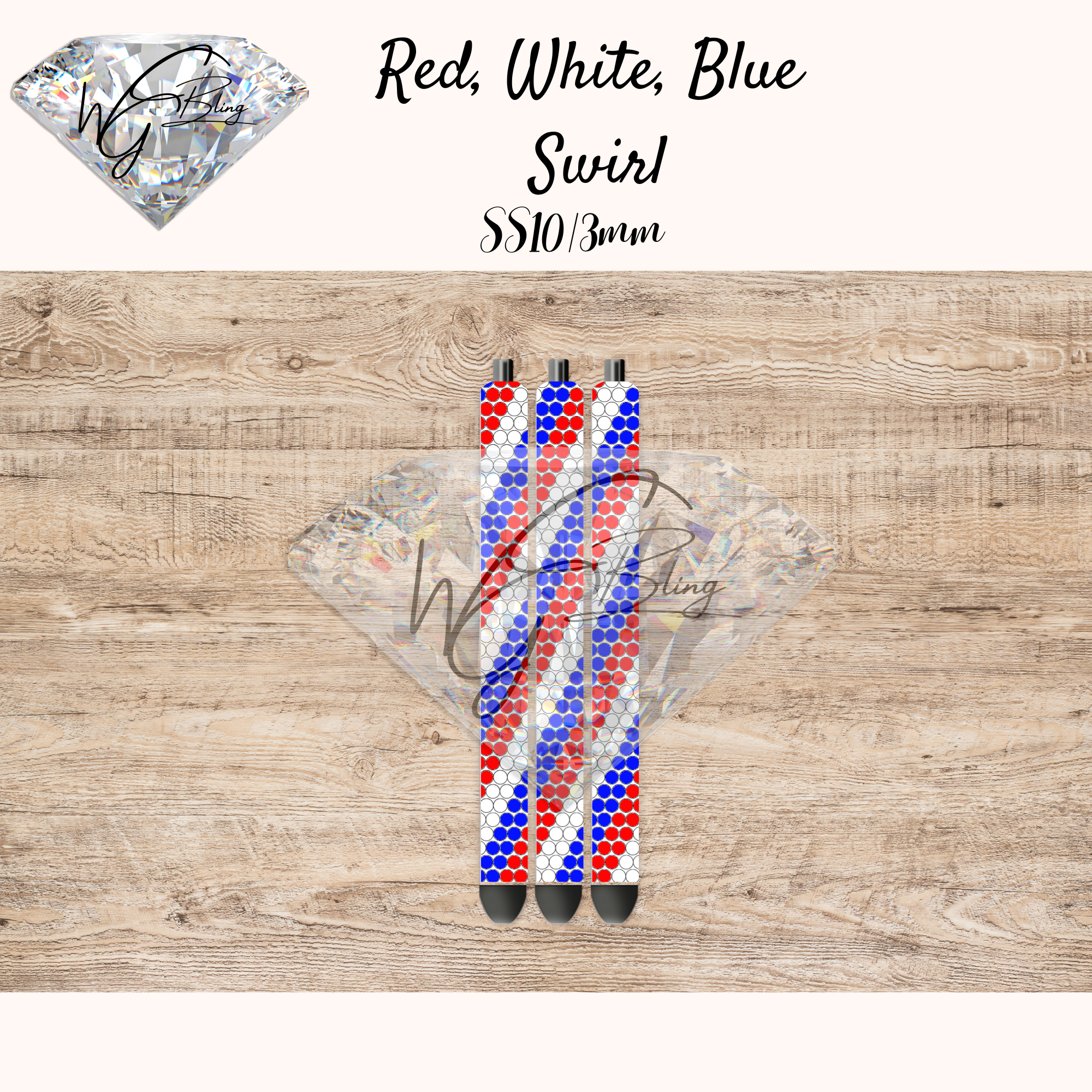 Red, White, Blue Swirl