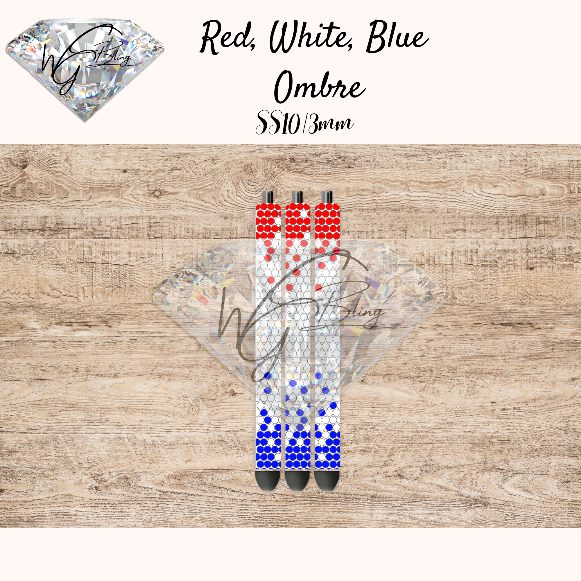 Red, White, Blue Ombre