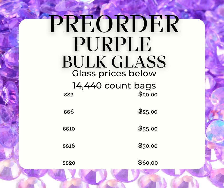 Glass Bulk - Pre-order (PURPLES)