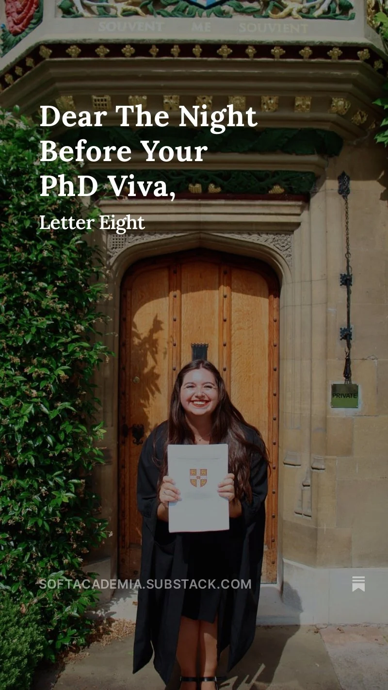 What advice do you have for the night before a PhD viva?