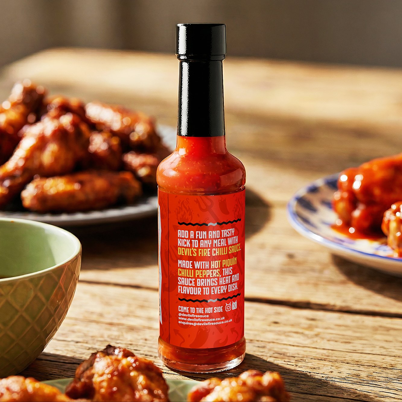 Sauce Bottle On Table