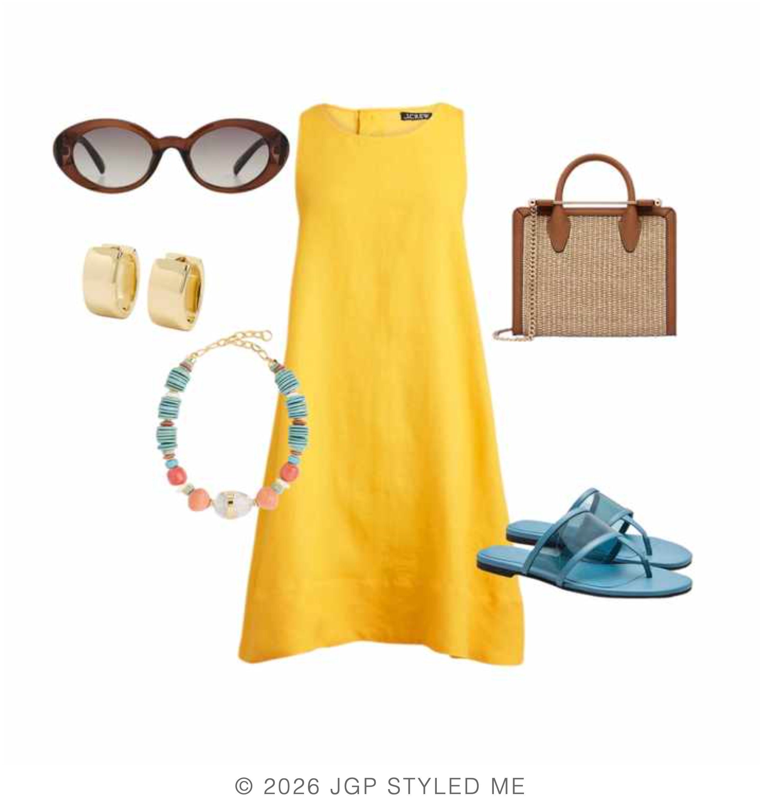 yellow linen sundress