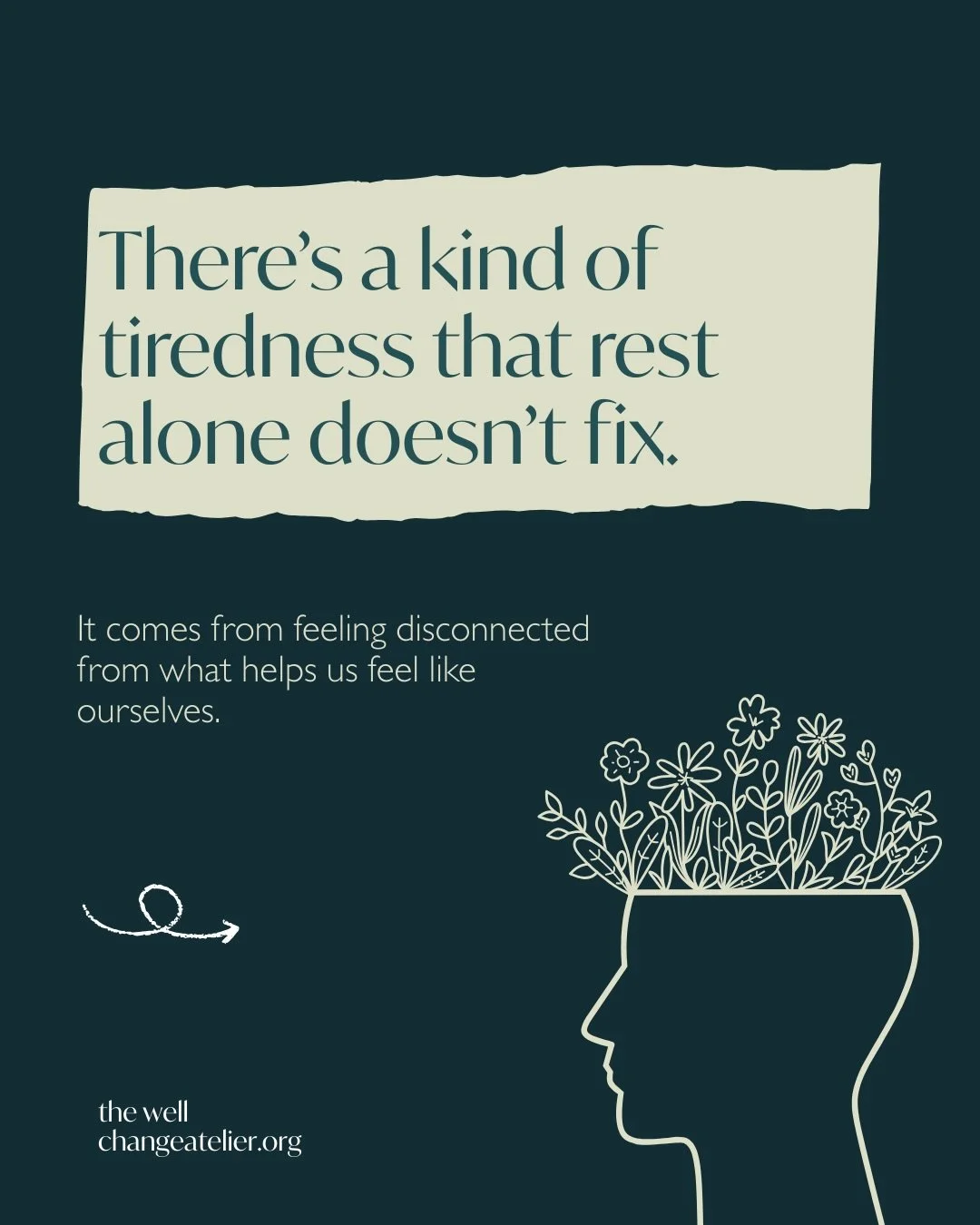 There&rsquo;s a tiredness that isn&rsquo;t solved by rest alone. It comes from being disconnected from the spaces that help us feel like ourselves: from creativity, presence, and shared rhythm.

The Atelier was created as a gentle place to return. A 