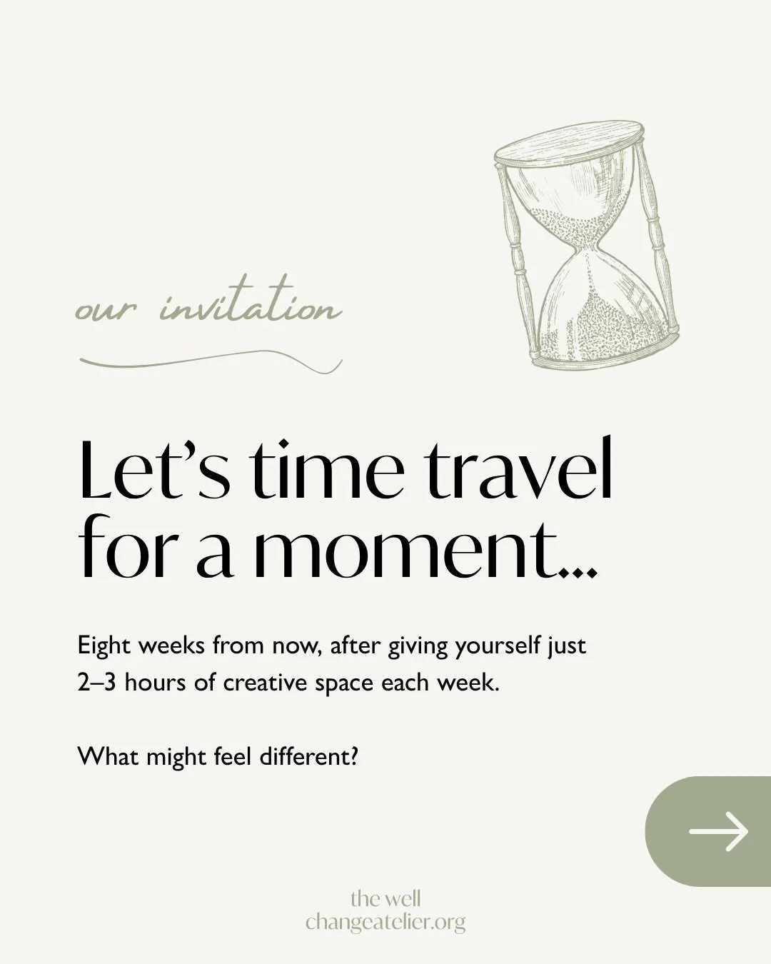 What would shift if you gave yourself just 2&ndash;3 hours a week&hellip; to make art, to breathe, to listen inward?

We often underestimate how much can change when we create a small, steady rhythm of care: not as a luxury, but as a practice of comi