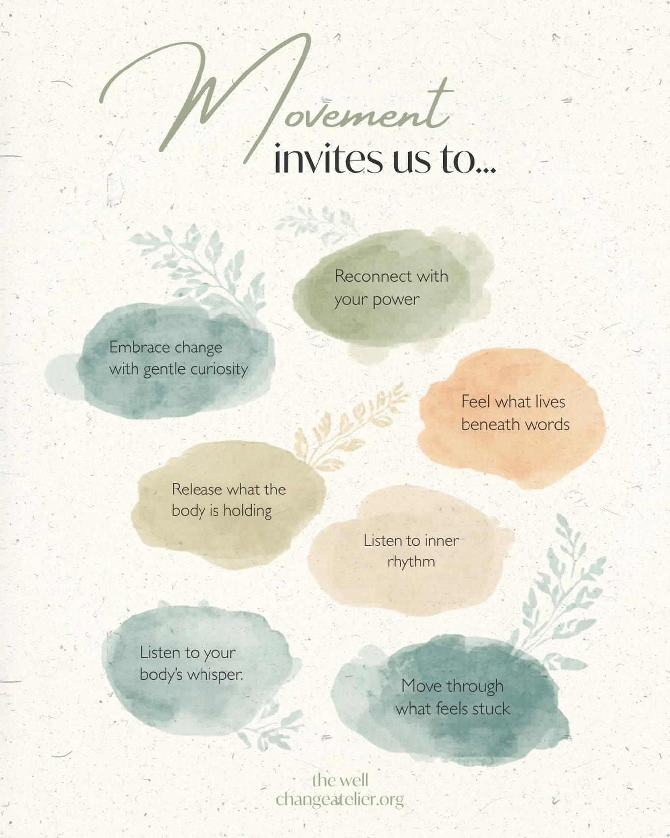 Sometimes, the answers we&rsquo;re looking for don&rsquo;t come through thinking, but through the quiet language of the body, through movement, sensation, and the space where we stop trying to figure things out and begin to feel.

Movement can gently