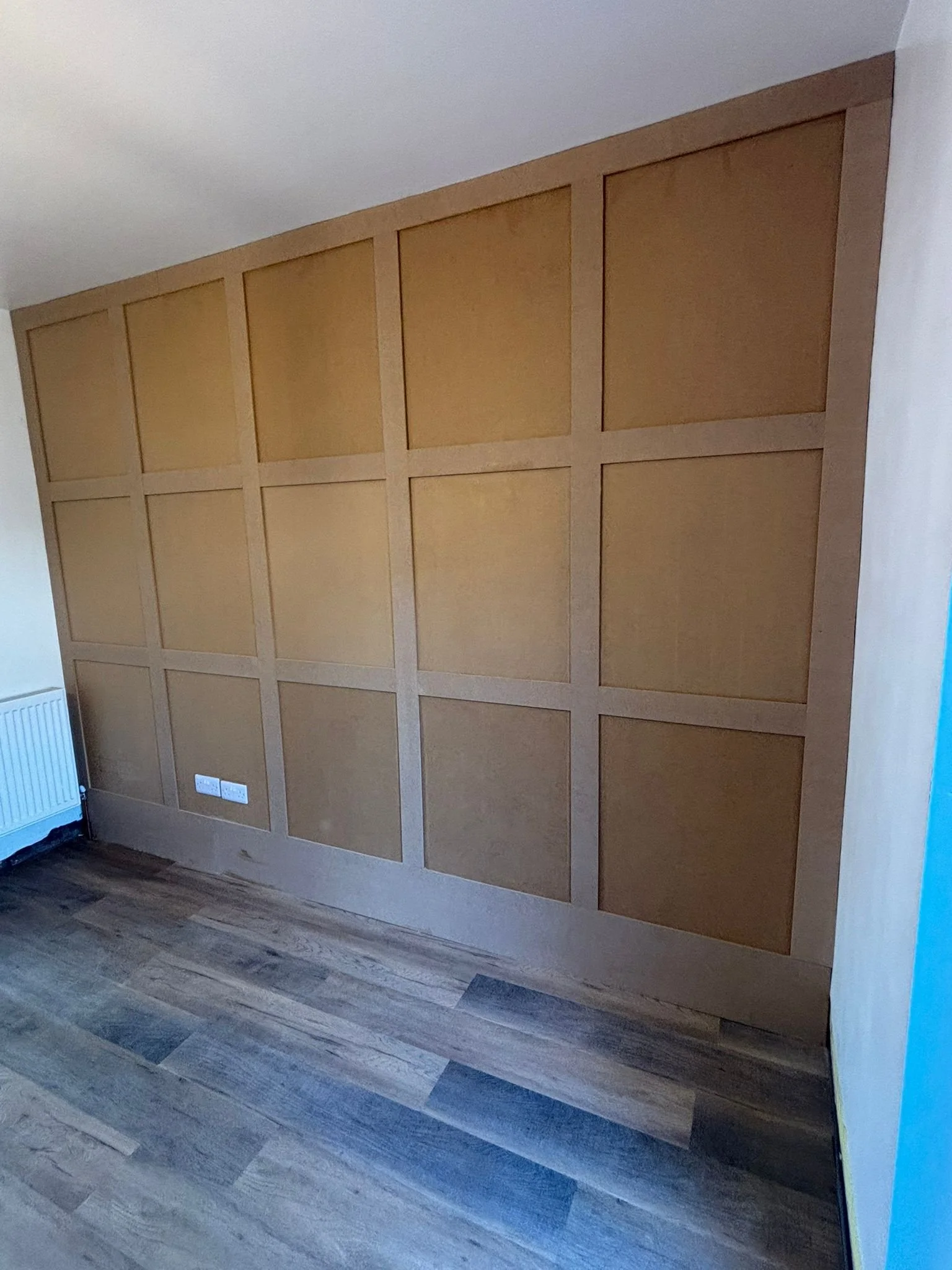 Wall panelling project completed, ready to be painted, in Bristol