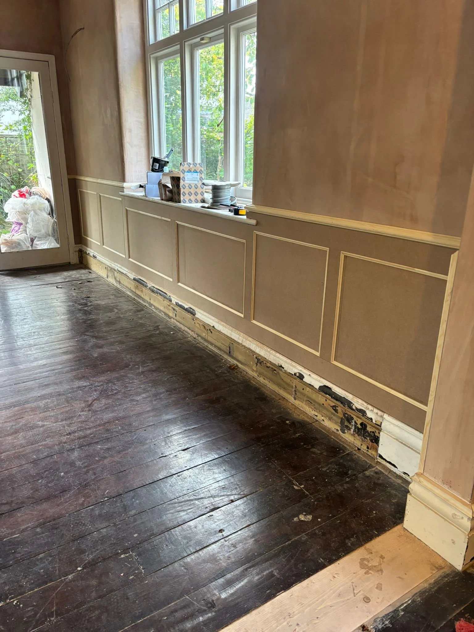 Wall panelling installed in Bristol in a house renovation