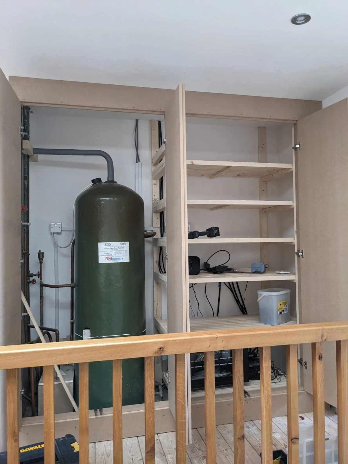 Boxing in Cabinet for hot water tank and airing cupboard in Somerset