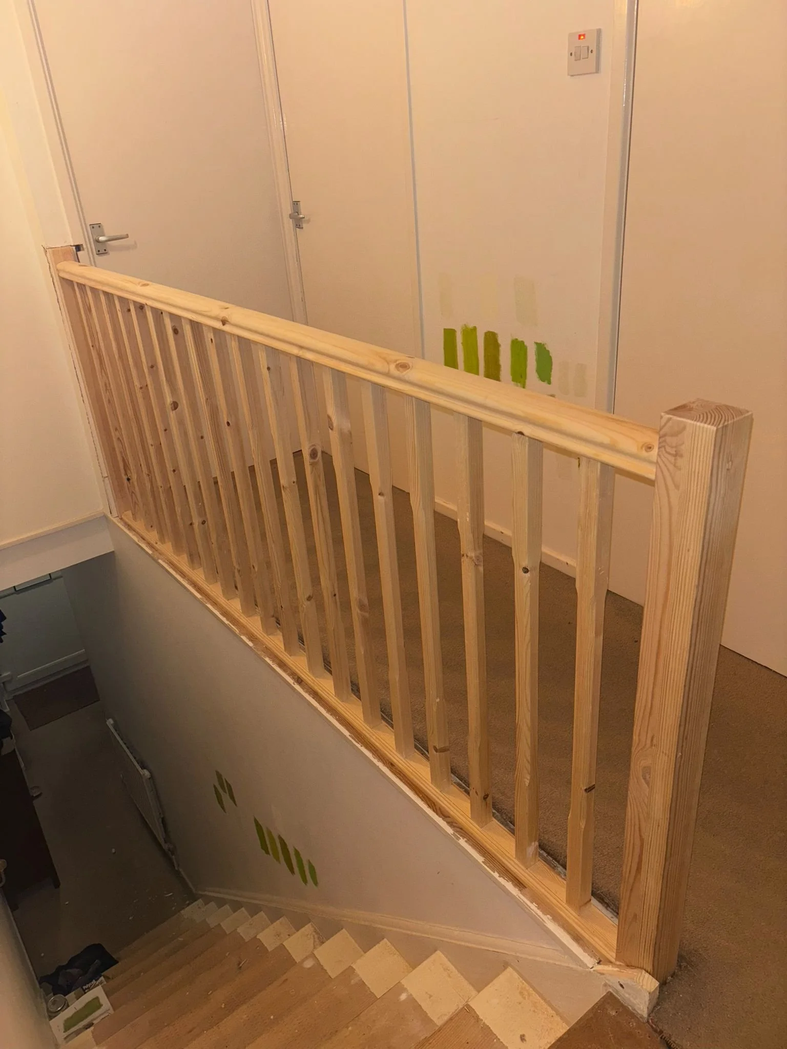 After photo showing the bannister with spindles that we installed in Saltford, Bath