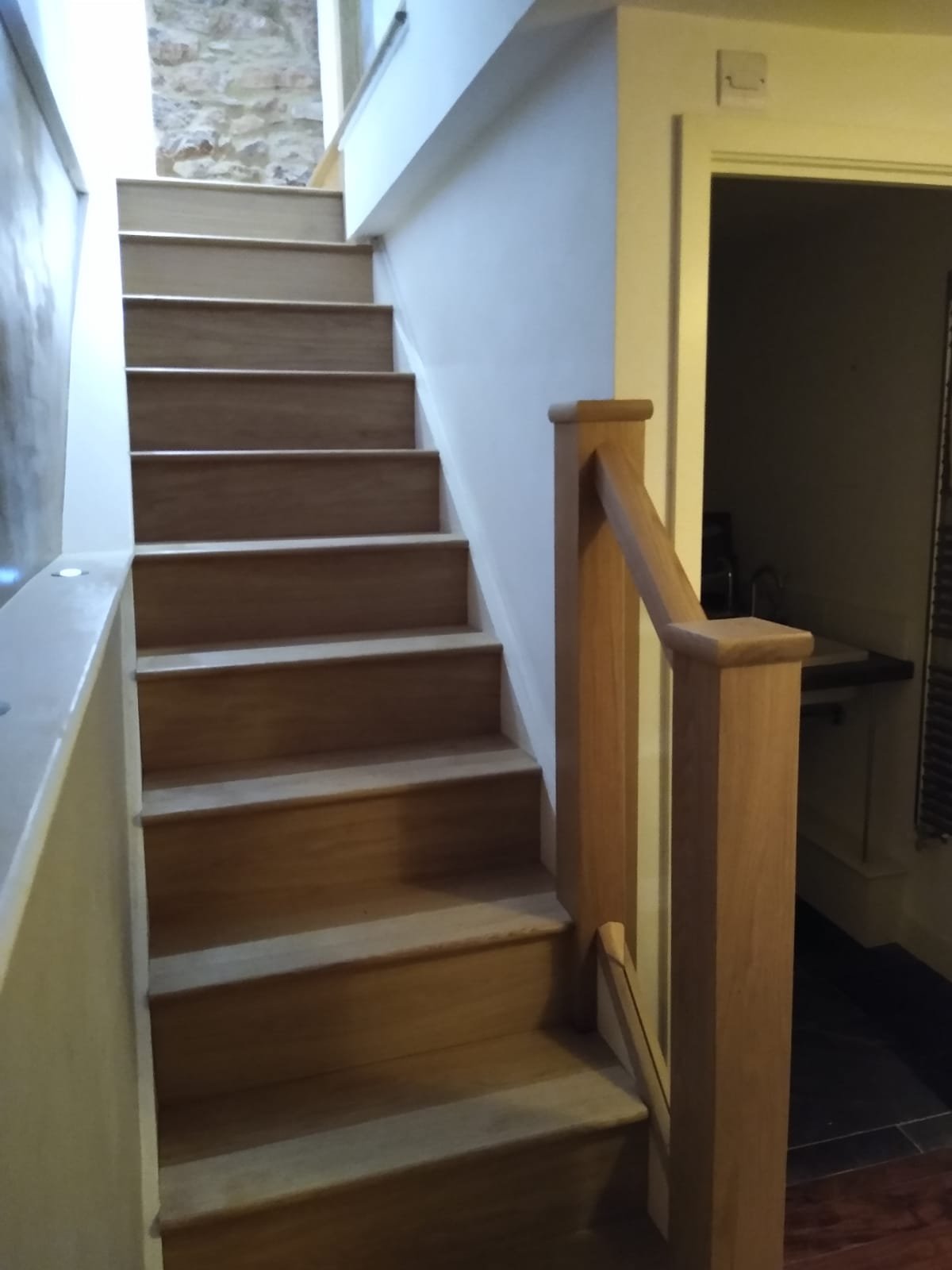 solid oak stair cladding