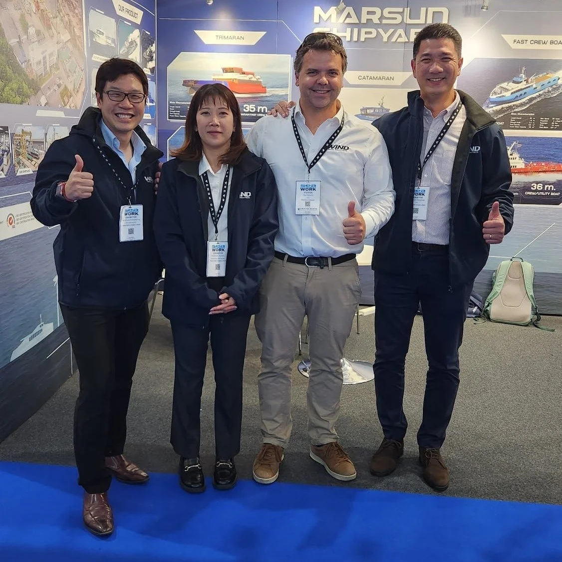 @wind.naval.architects had a great time at @seaworkinternational earlier last week, it was great to catch up with @marsunshipyard and old and new friends.

#windnavalarchitects #Seawork #Marsun #CTV #crewtransfer #offshorewind #windfarm #windpower