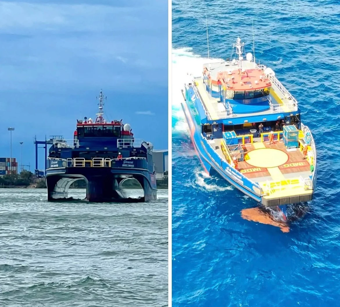 The Uniwise Commander spotted in operation ⚓️
#windnavalarchitects #uniwisecommander #windflyer #navalarchitecture #offshoreoilandgas 📷: Offshore &amp; Subsea Construction/Maritime Engineering