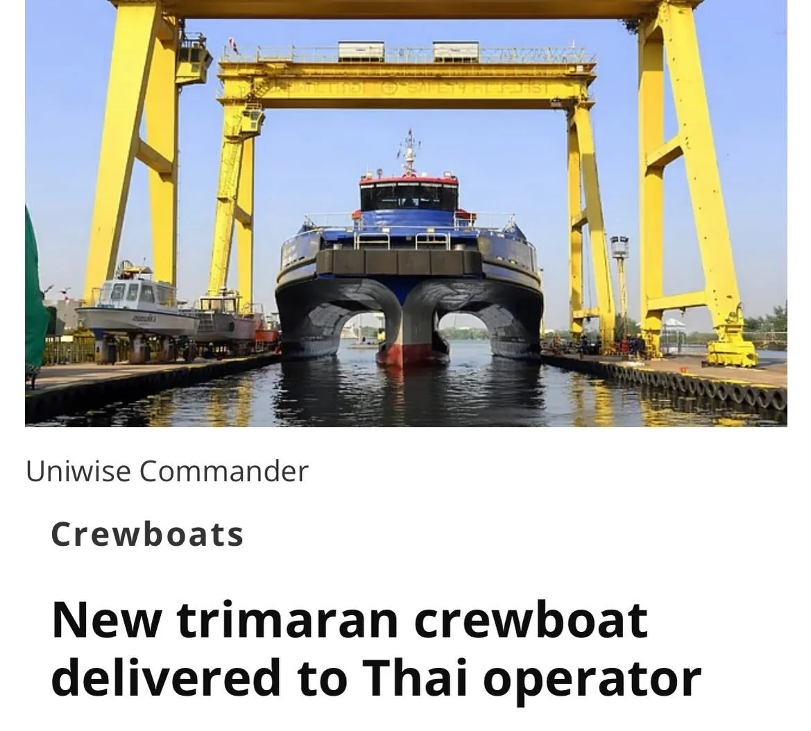 Great to see our @wind.naval.architects design in the spotlight! #windnavalarchitects #marsun #uniwiseoffshore #chevronthailand #aeson  Here is the link to read more:
https://www.bairdmaritime.com/amp/story/offshore/ vessels-rigs/crewboats/new-trimar
