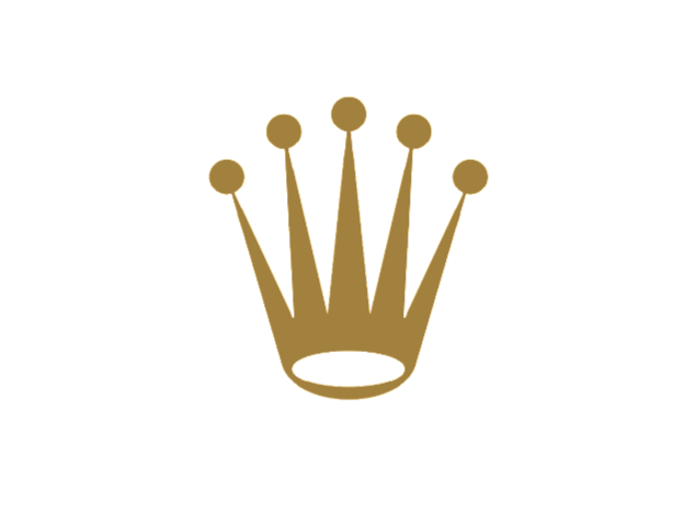 Gold crown with five rounded points set against a black background.