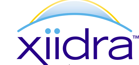Logo of Xidra with a stylized blue and white arc above the company name in purple text.