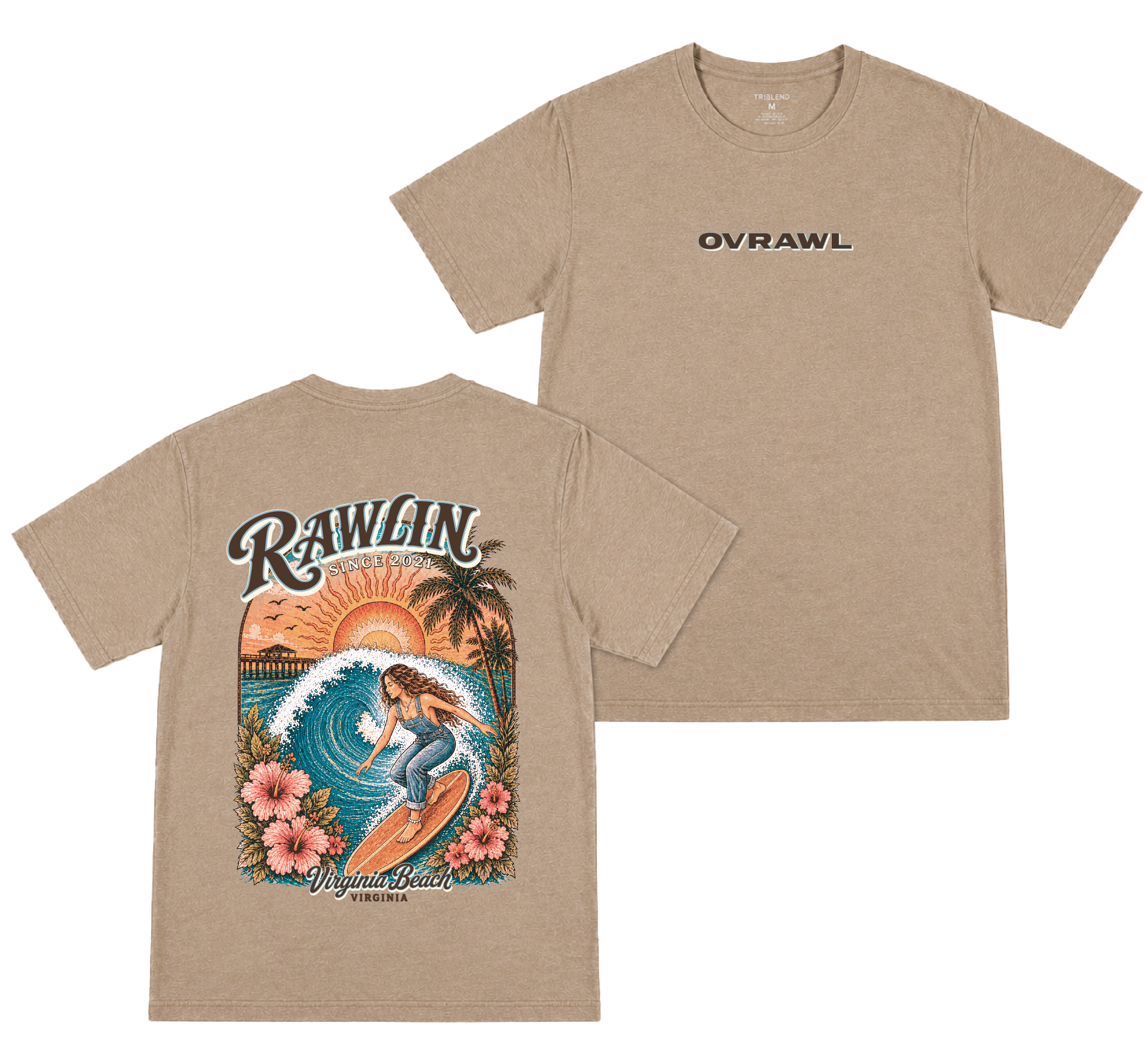 OVRAWL Active Tee - Sand