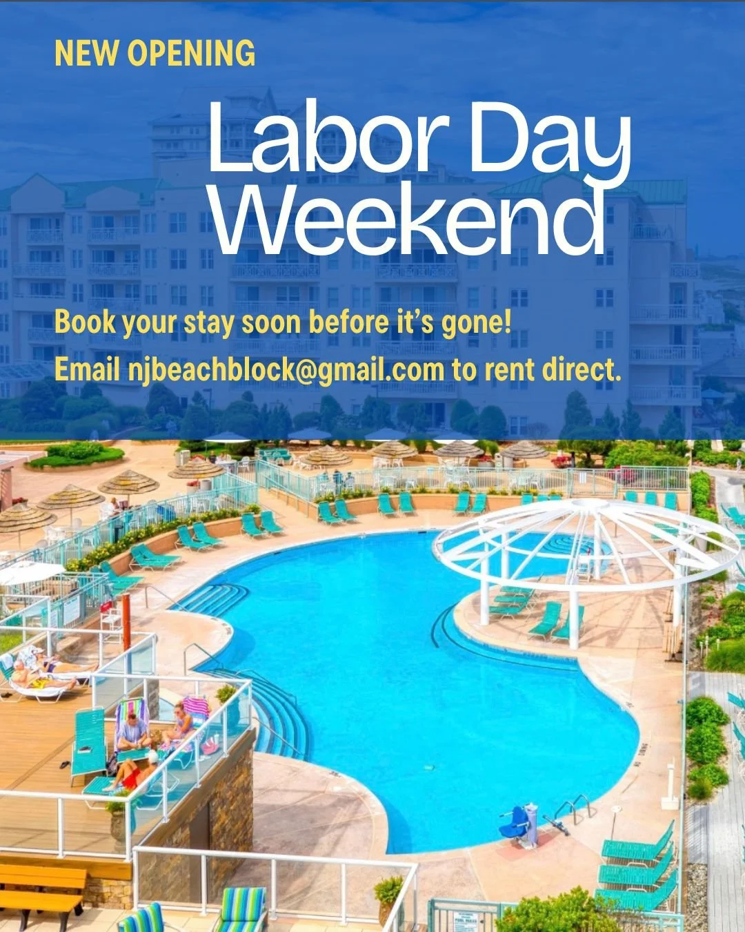 ☀️ NEW OPENING &mdash; LABOR DAY WEEKEND! 🇺🇸🌊
Looking for one last summer getaway? A Labor Day Weekend opening just became available at our Seapointe Village condo in Diamond Beach, Wildwood Crest!
Stay in a beautiful oceanfront building just step