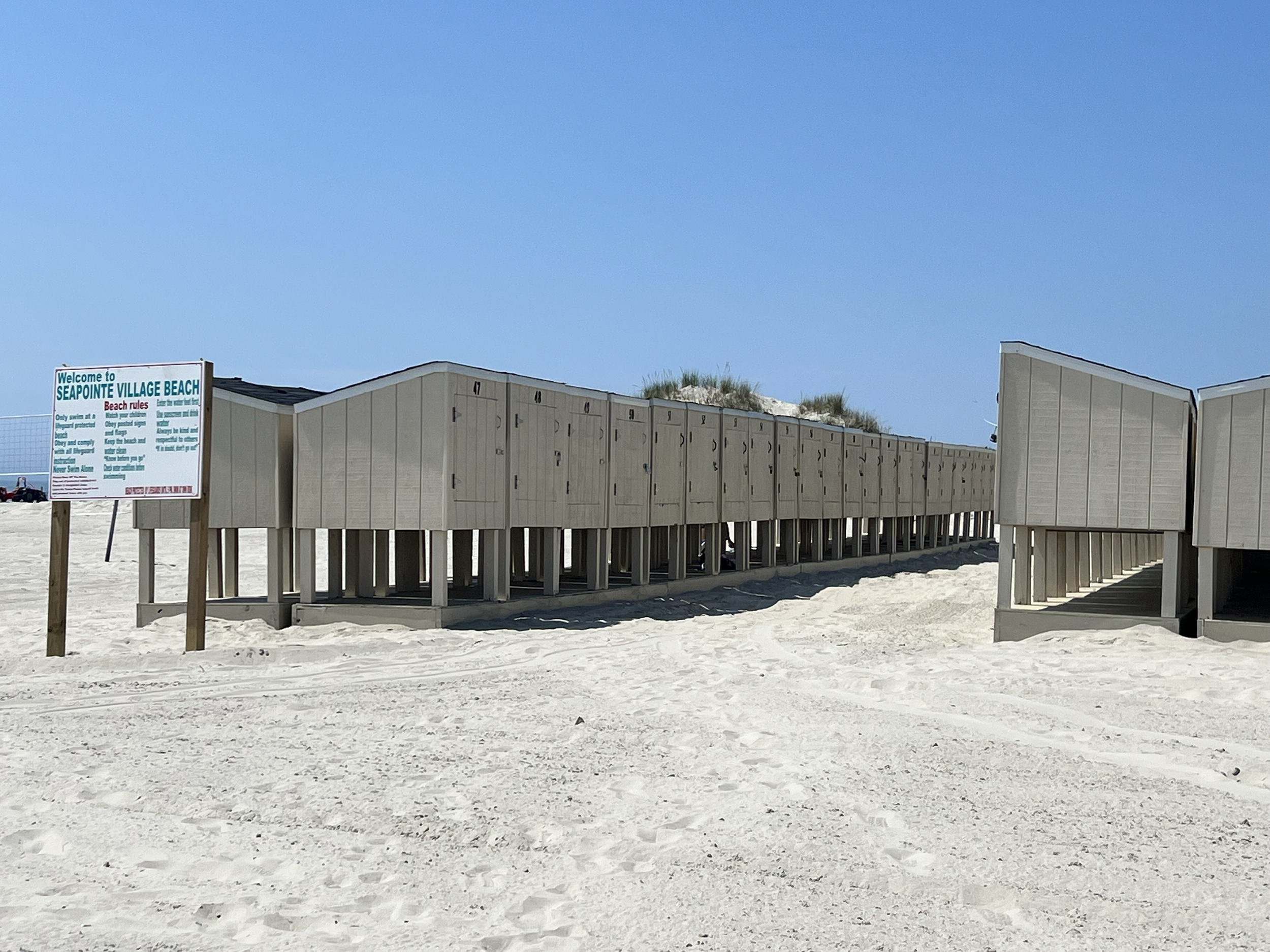 Private beach locker for rental guests