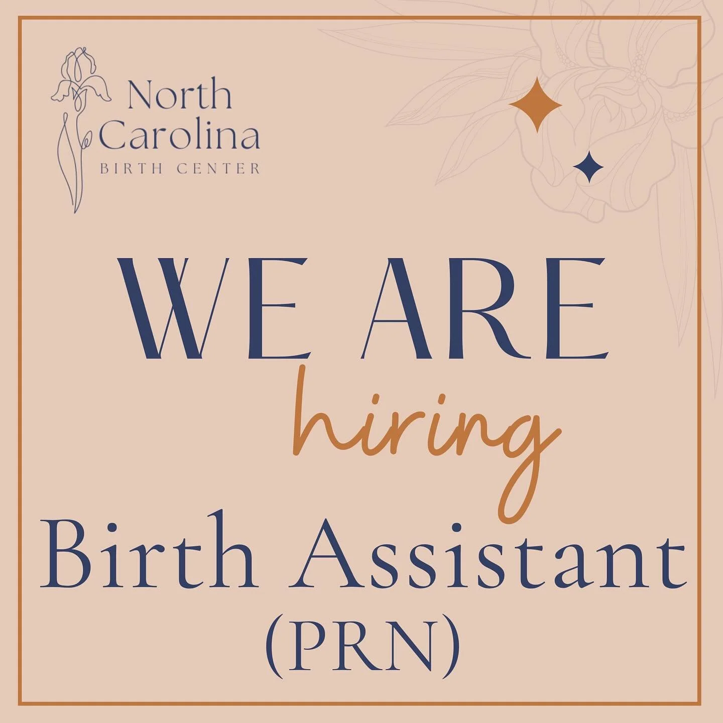 The North Carolina Birth Center is looking for Birth Assistants with a passion&nbsp;for supporting families through their empowering birth journeys!

Are you a RN, LPN, or CPM interested in joining the NCBC Team? As a&nbsp;PRN Birth Assistant, you&rs