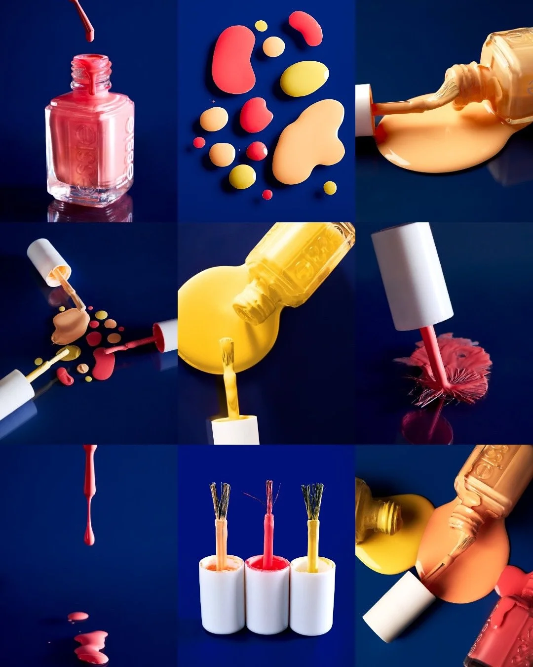 Gave these Essie polishes a final moment before they headed to the trash 🫣 Not my shades, but still too pretty to waste without a shoot. Sometimes unused things can still make beautiful messes.

Which color are you drawn to most?