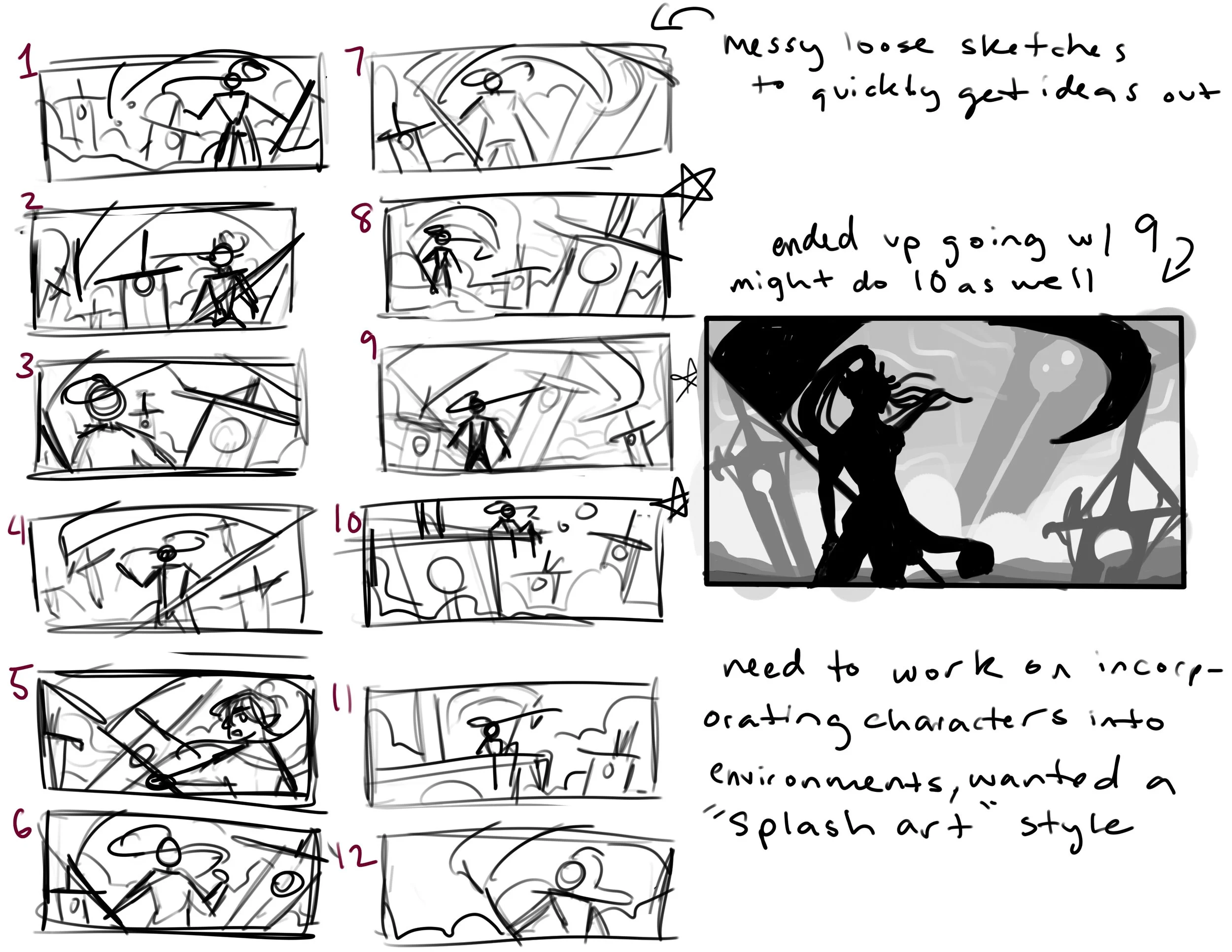 Sketches + Thumbnails