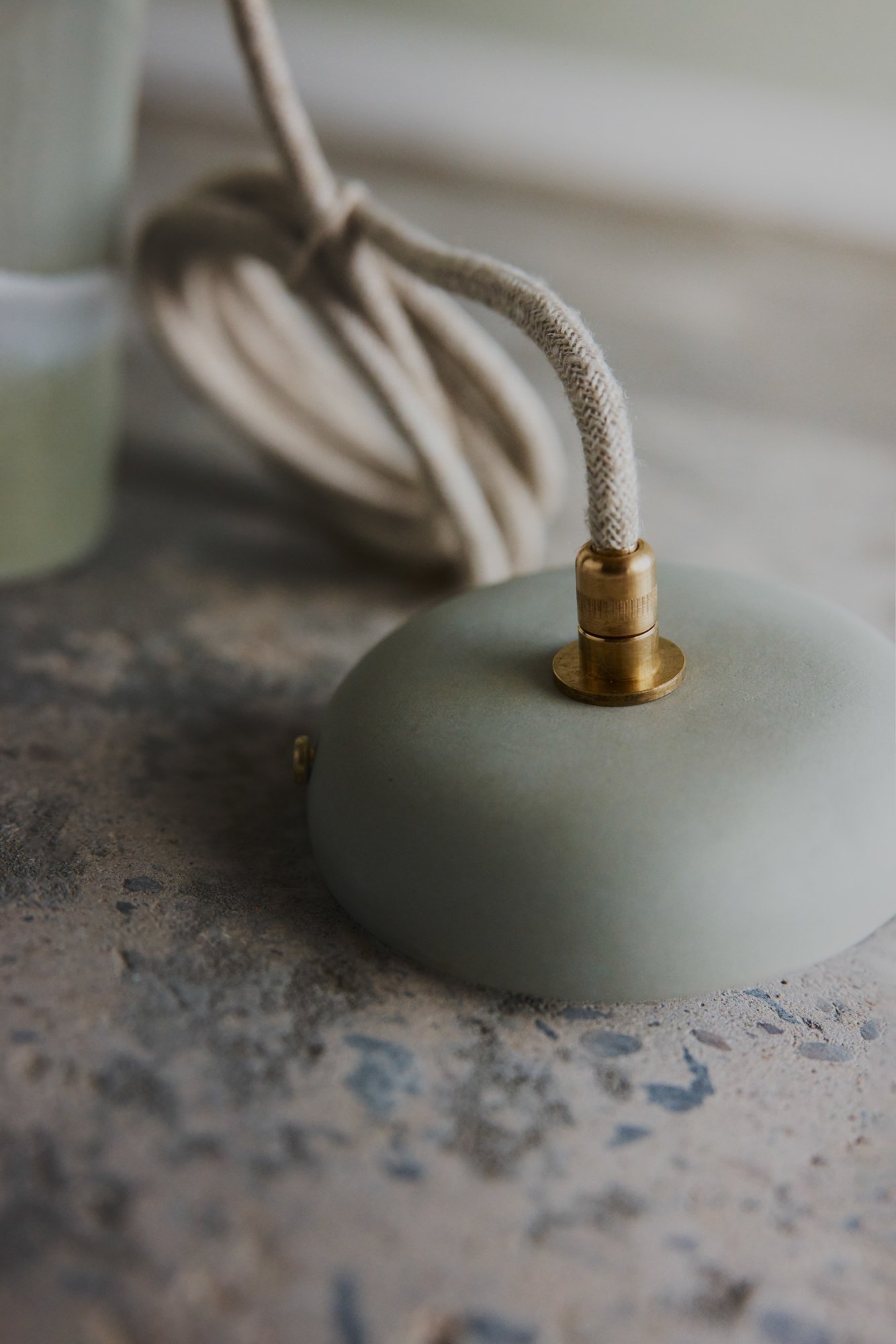 Handmade ceramic ceiling rose for pendant lights