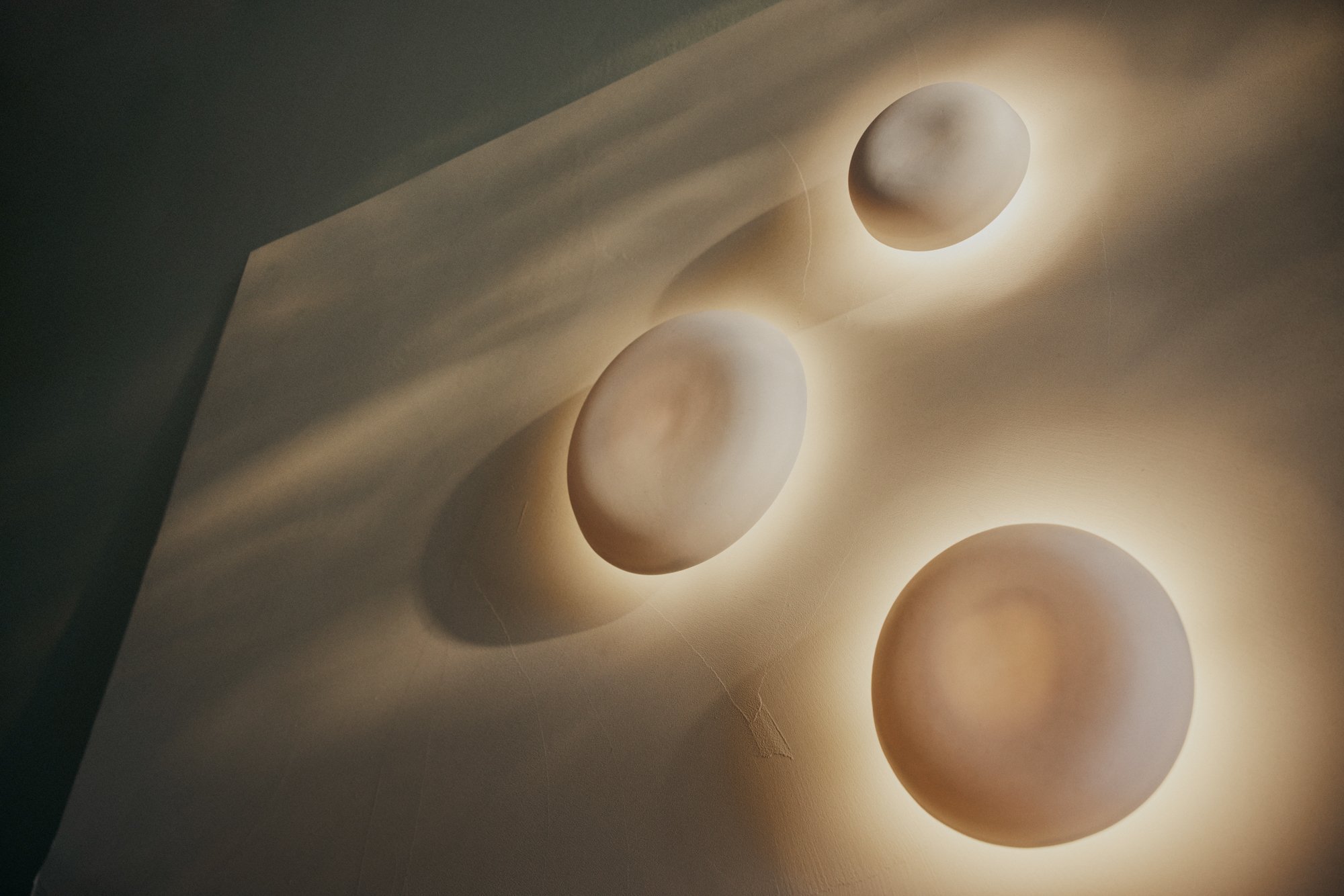 Handmade ceramic wall sconce light
