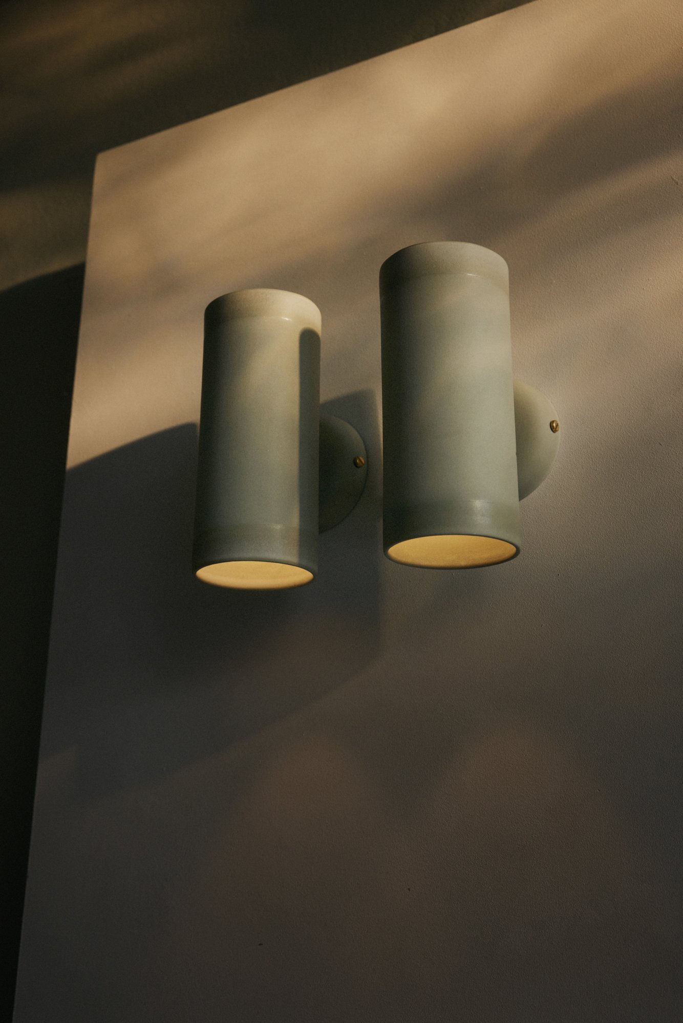 Green porcelain wall sconce light