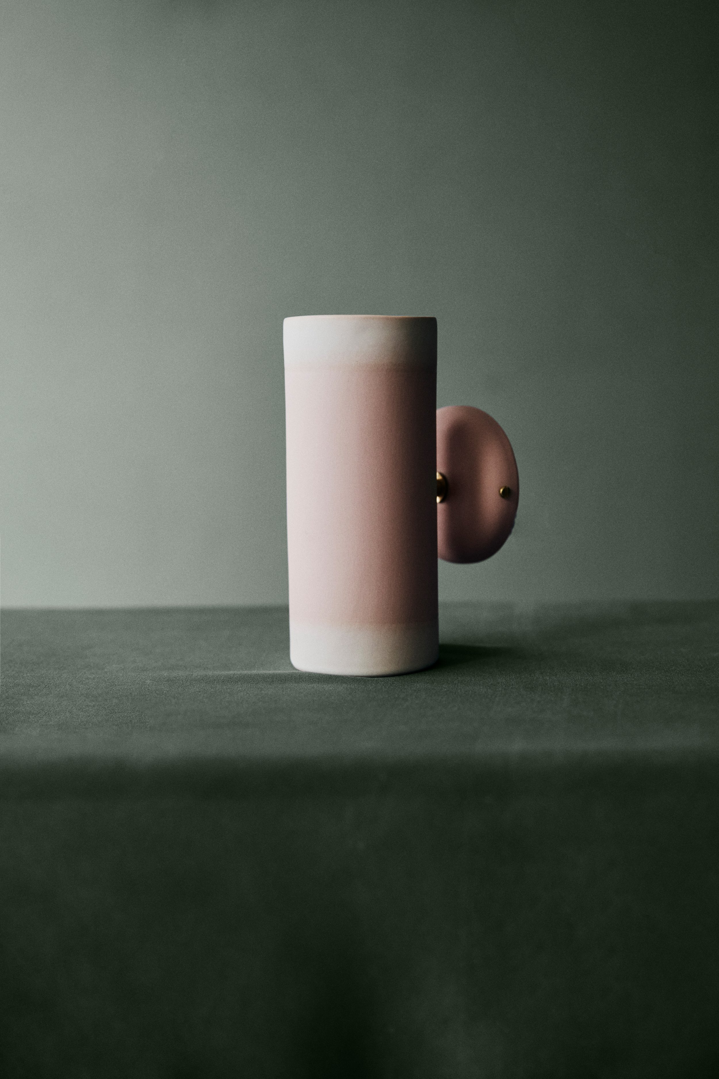 Pink porcelain wall sconce lighting