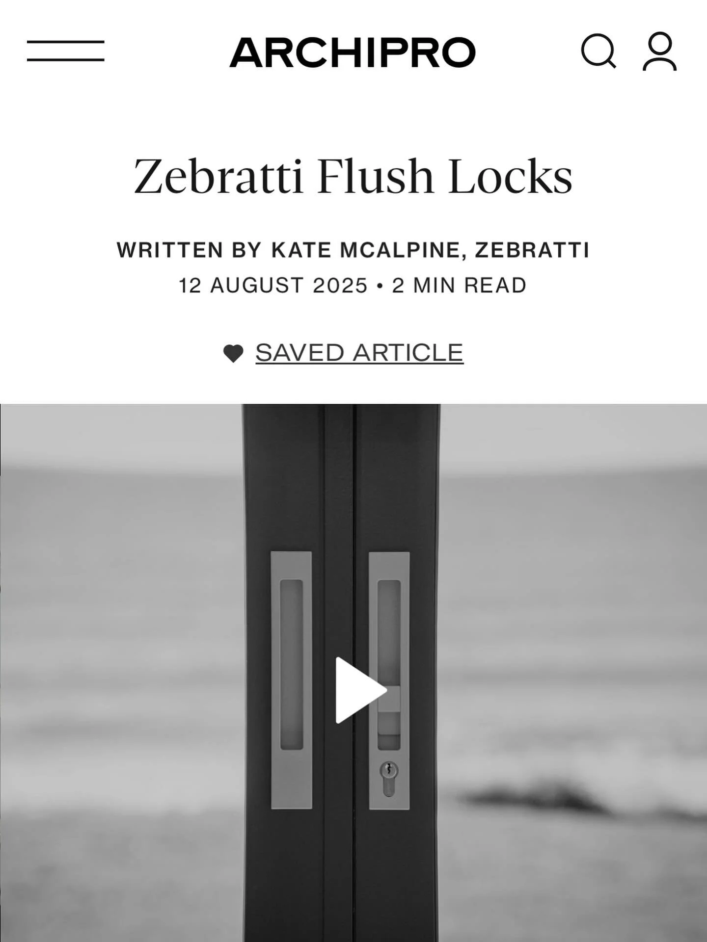 New Article up on Archipro - Hop on over for a read. Link in bio
