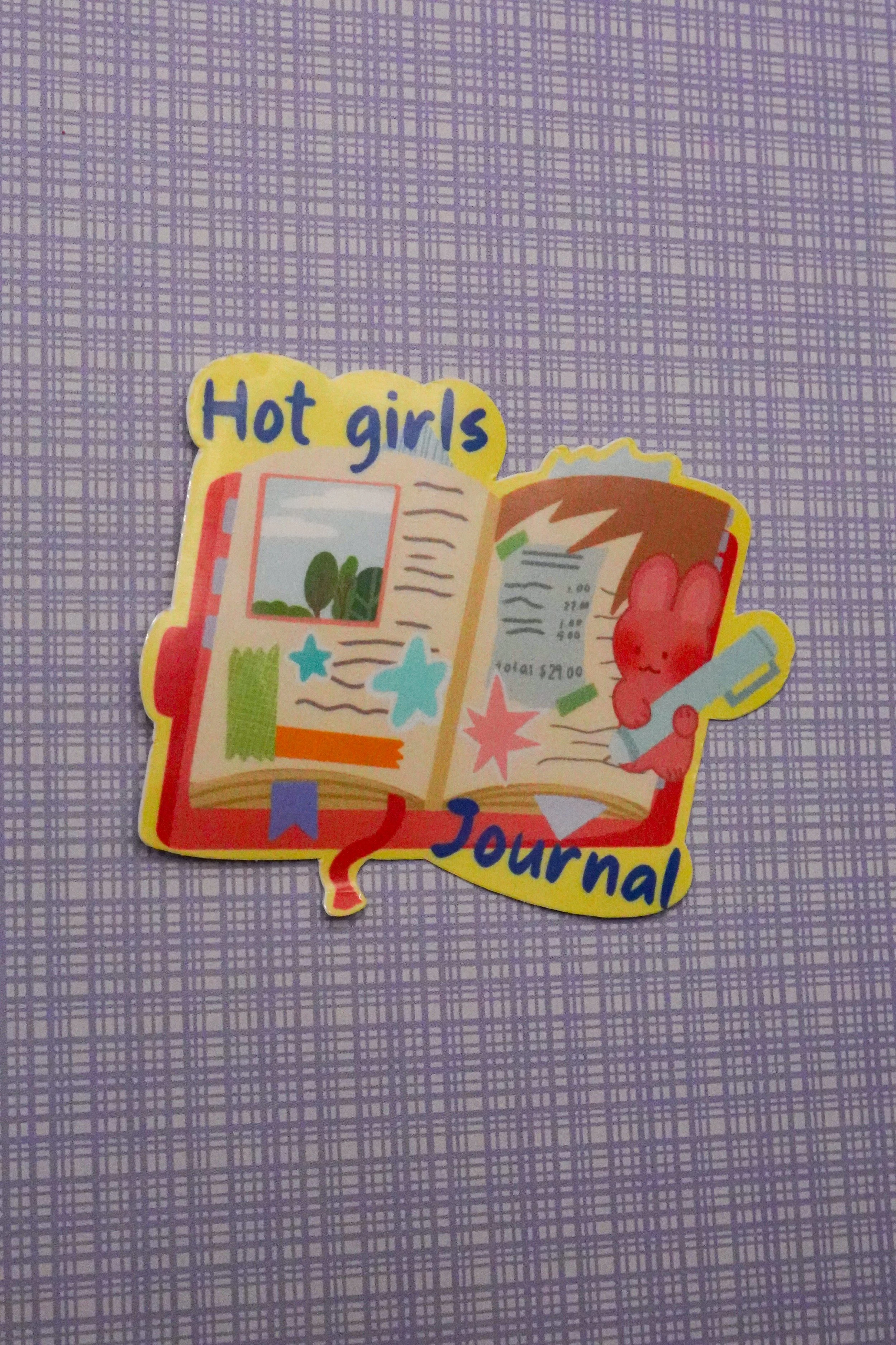 Hot Girls Journal Sticker