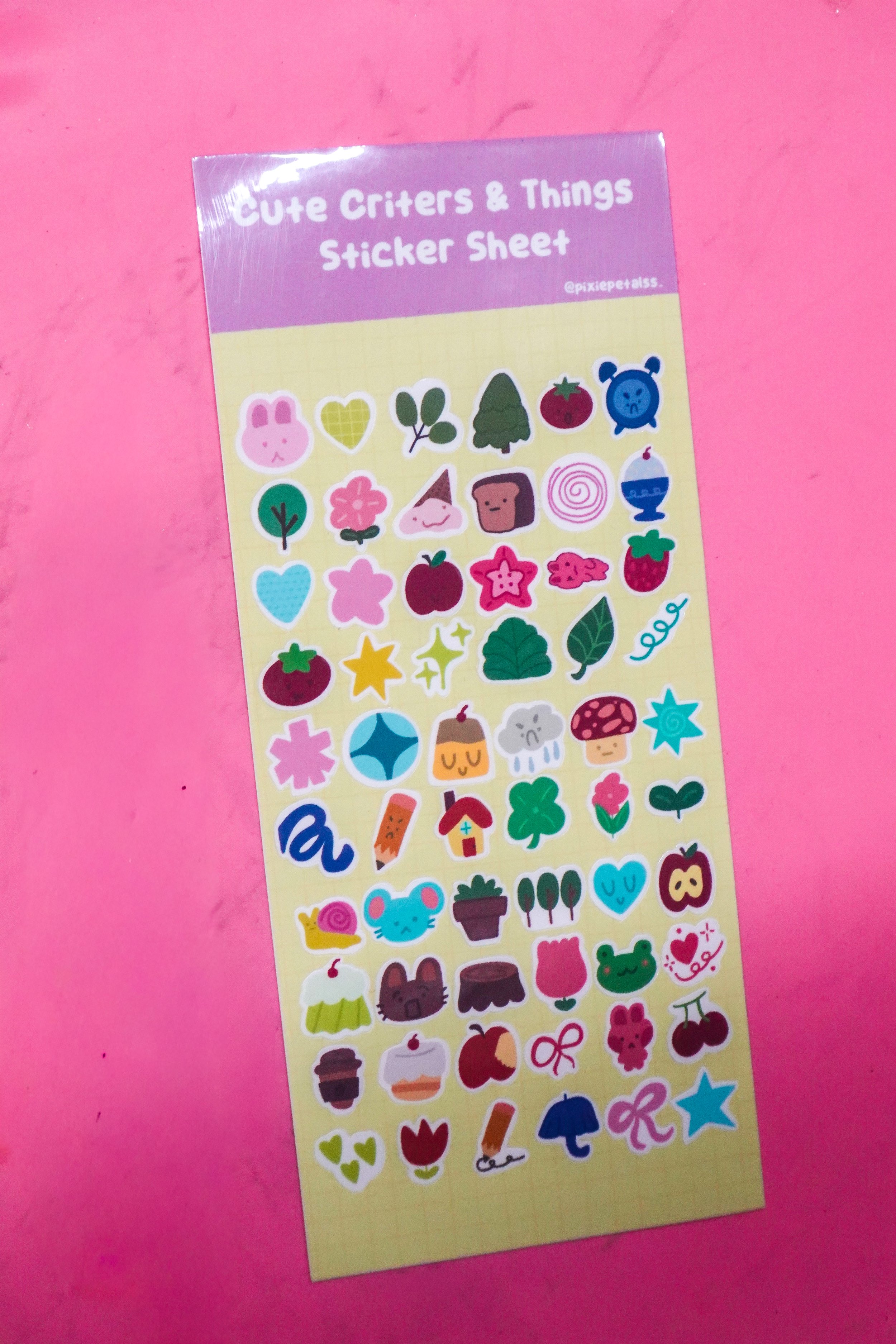 Cute Critters & Things Sticker Sheet