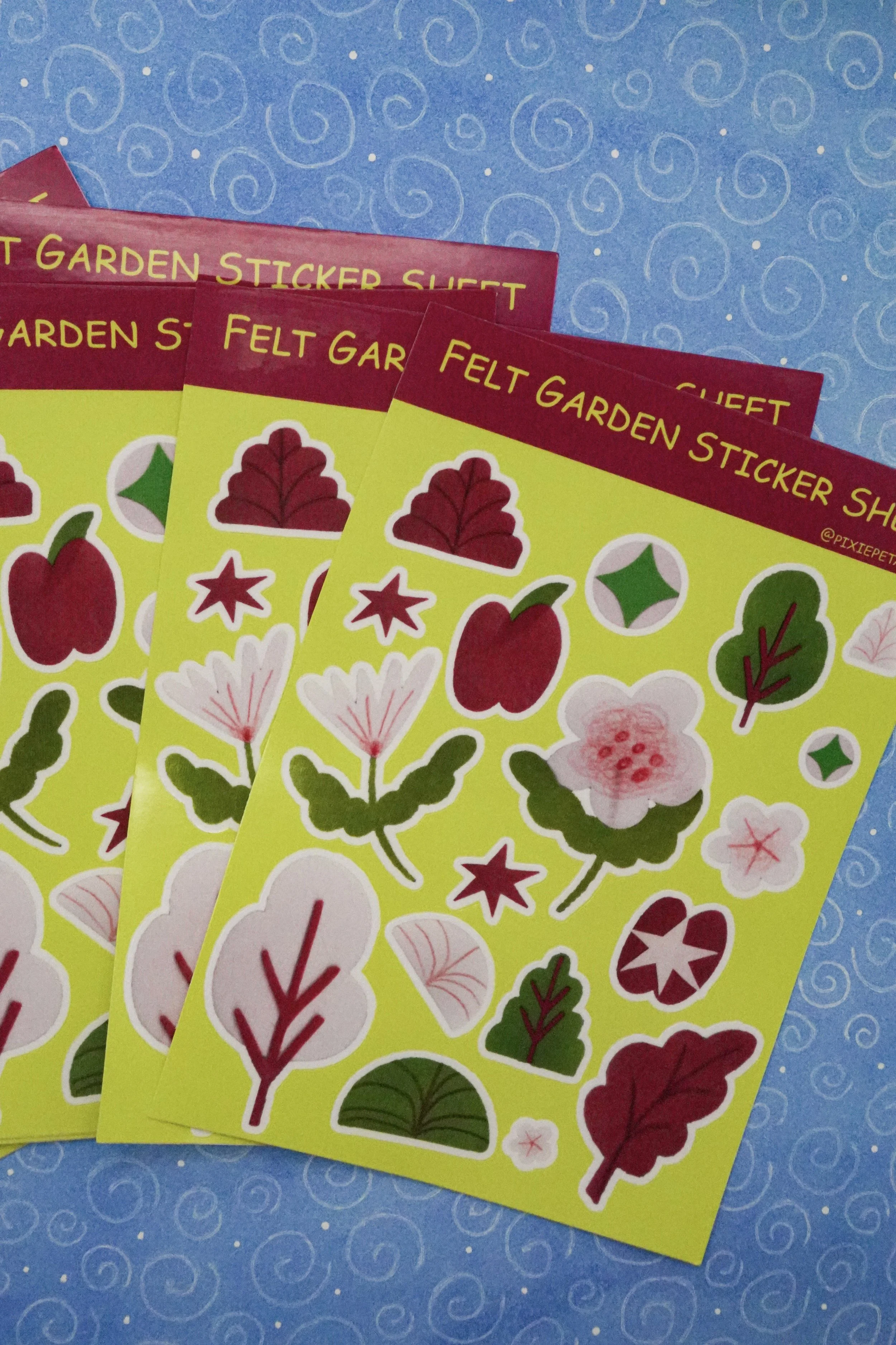 Felt Garden Sticker Sheet