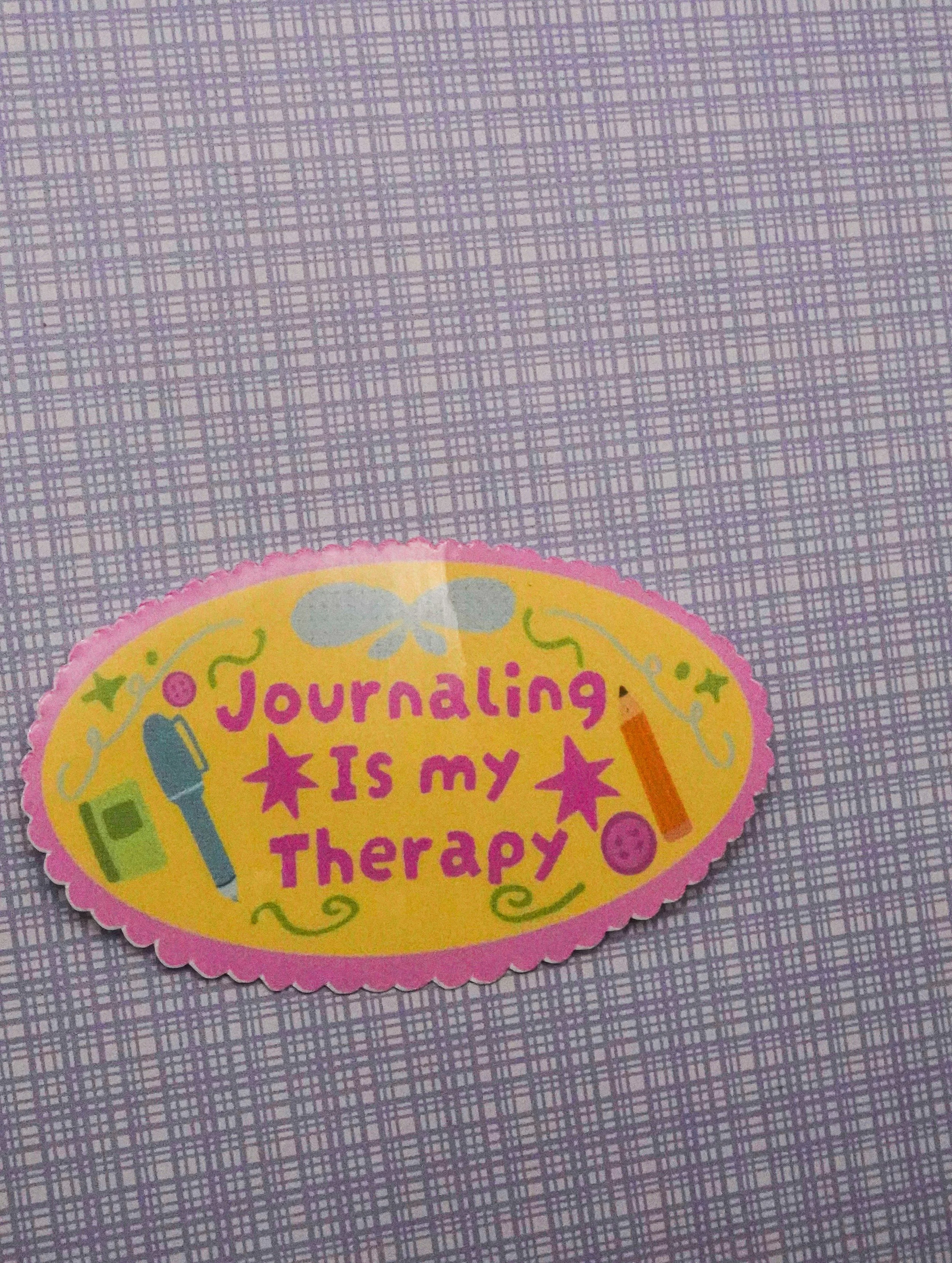 Journaling is My Therapy Sticker
