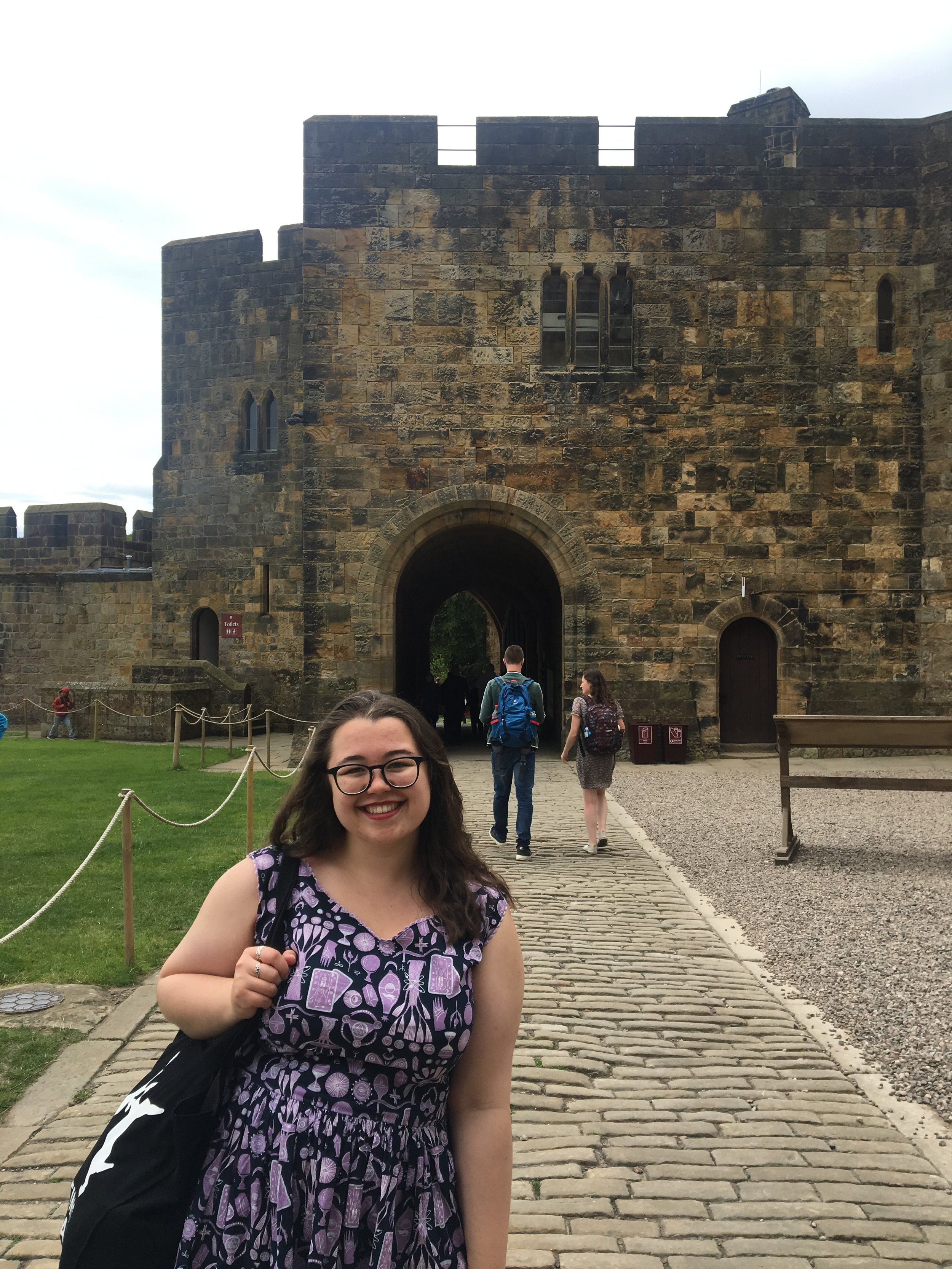 Wendy at Alnwick Castle in Alnwick, England in 2019. 