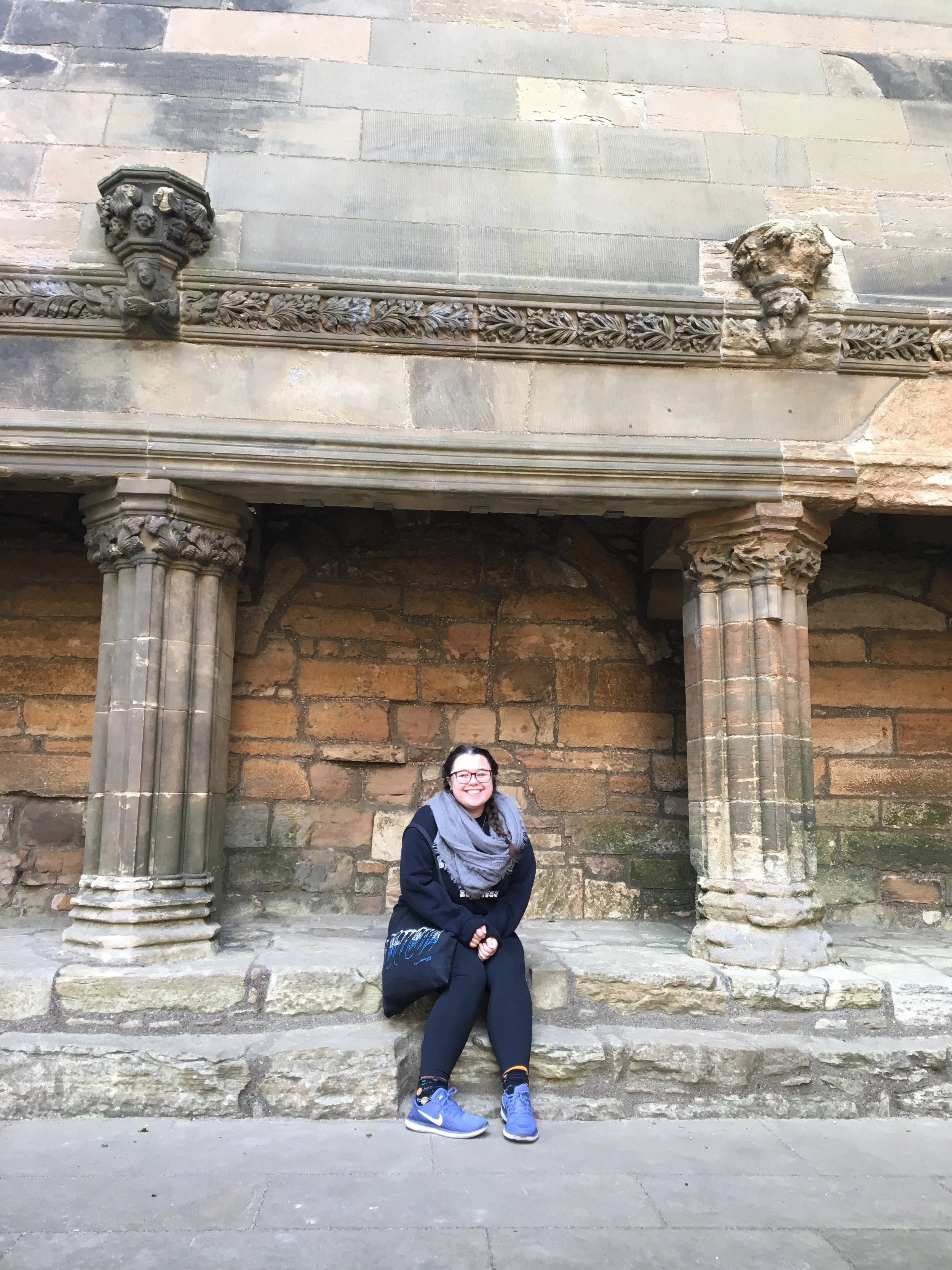 Wendy at Linlithgow Palace in Linlithgow, Scotland in 2018.