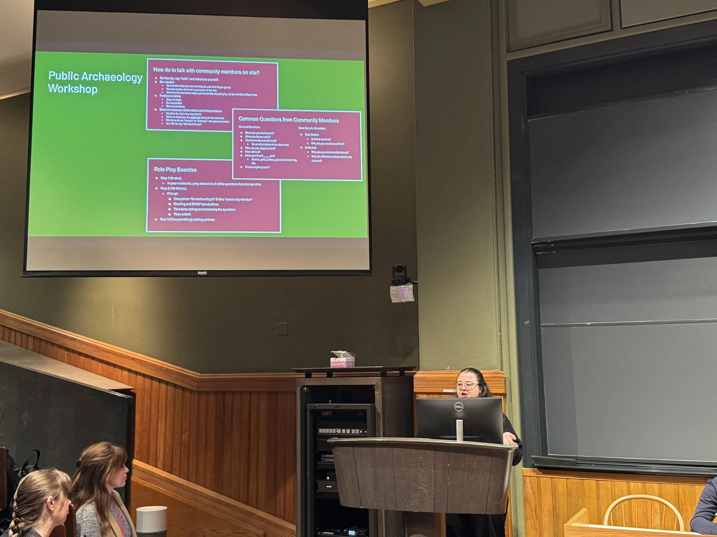 Wendy speaking at the GSC research panel at the 2025 annual meeting of the Medieval Academy of America.