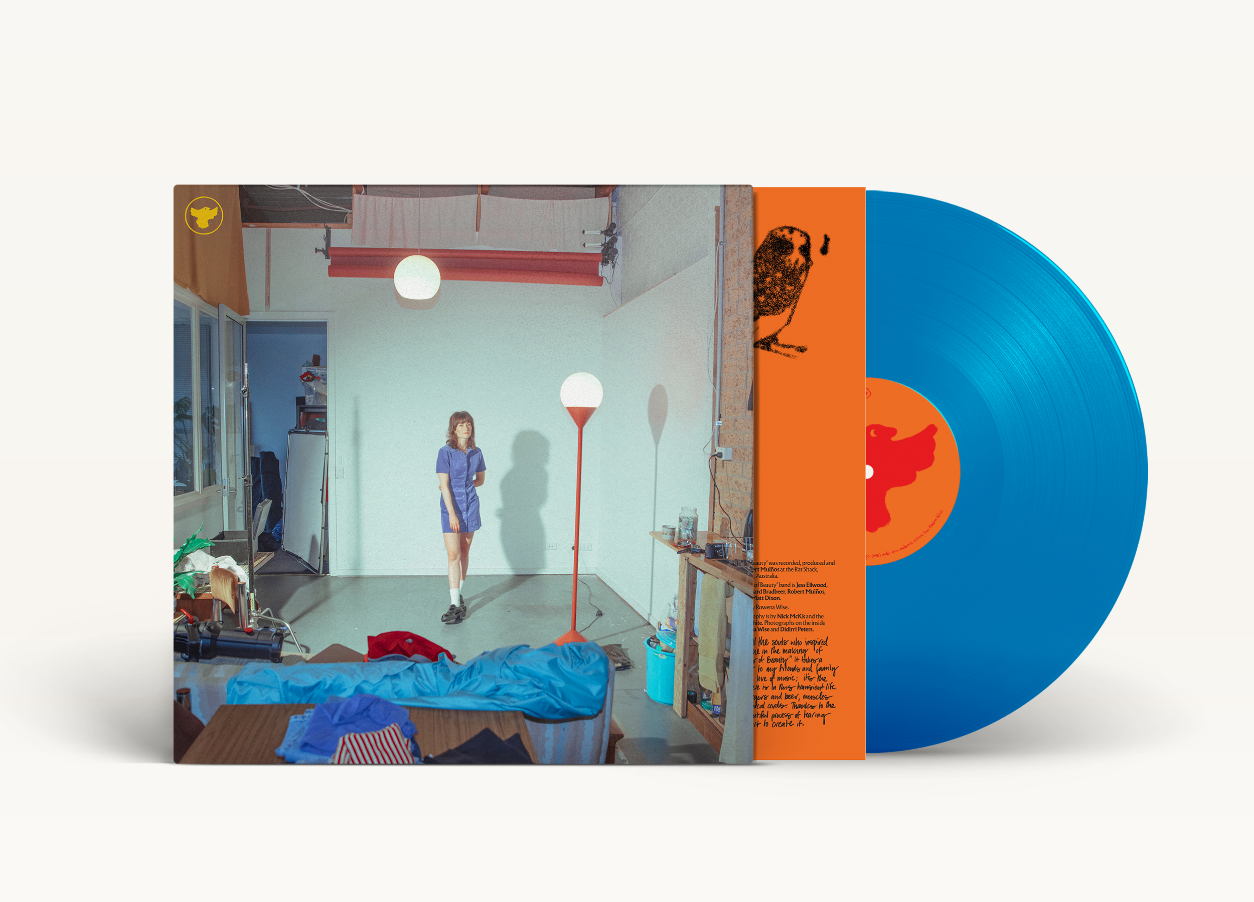 Rowena Wise's "Senseless Acts of Beauty" album vinyl mock-up, front