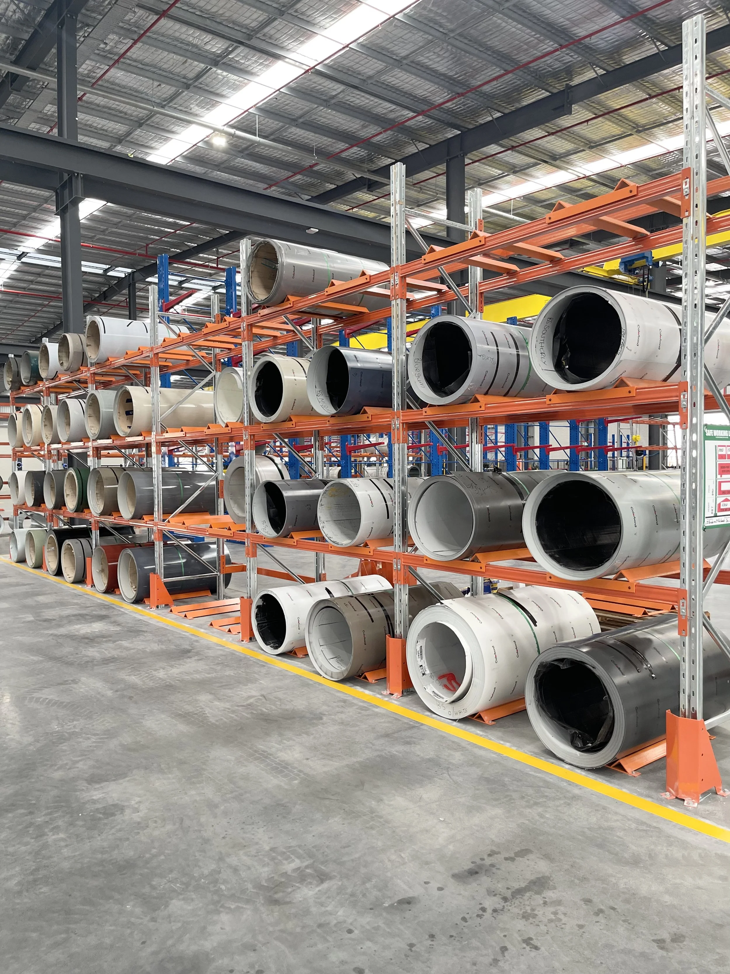Coil rack shelving installation Qld