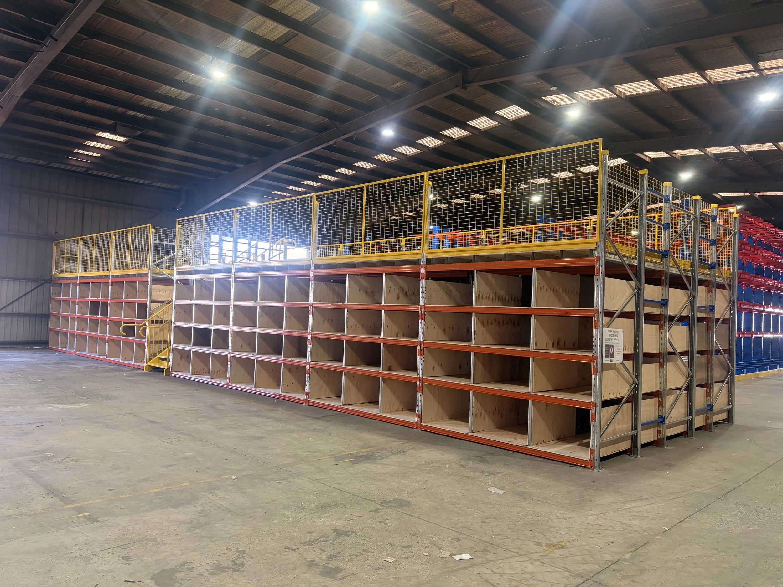 Pigeonhole with Mezzanine Install Qld
