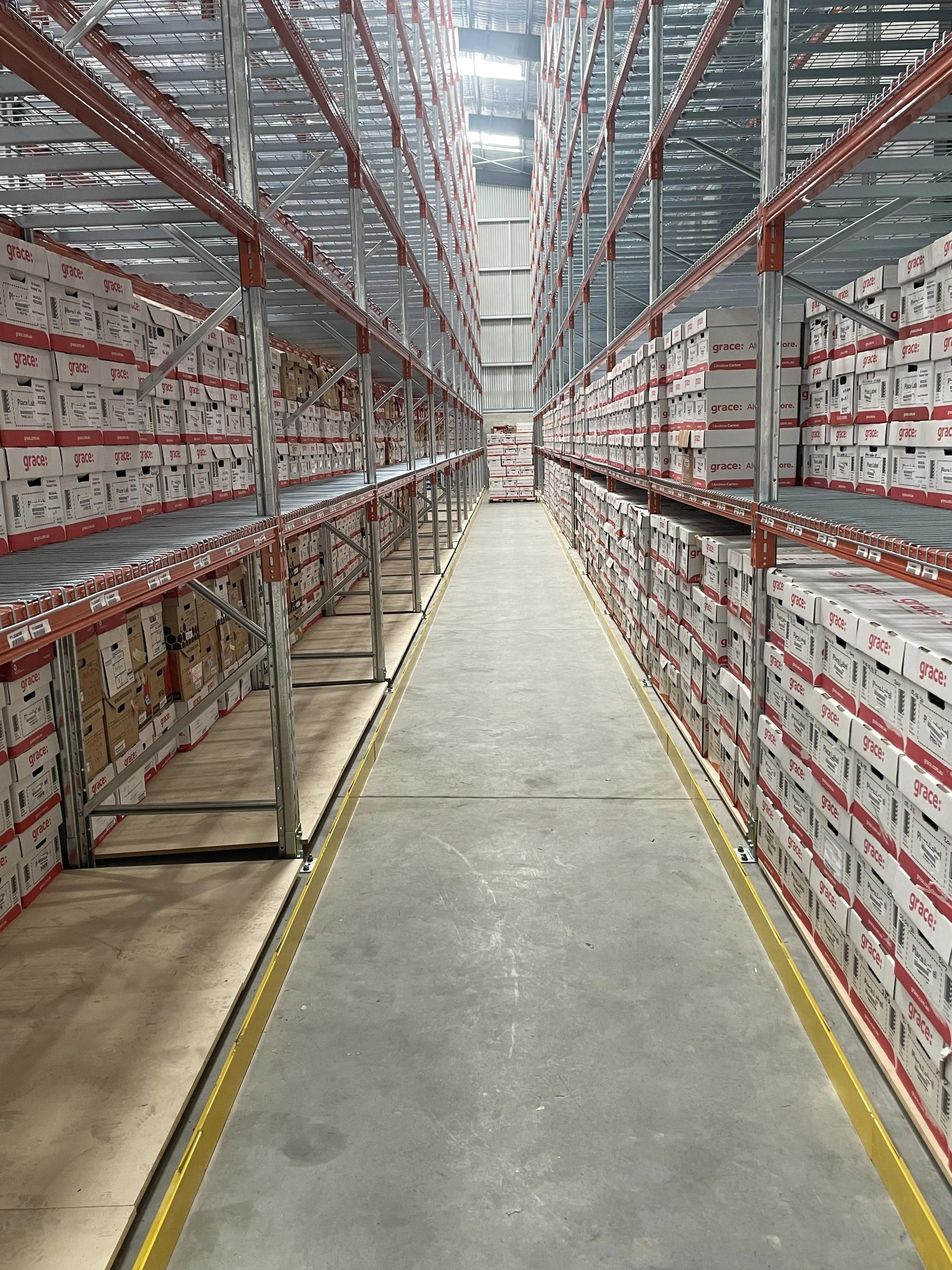 Archive box shelving storage