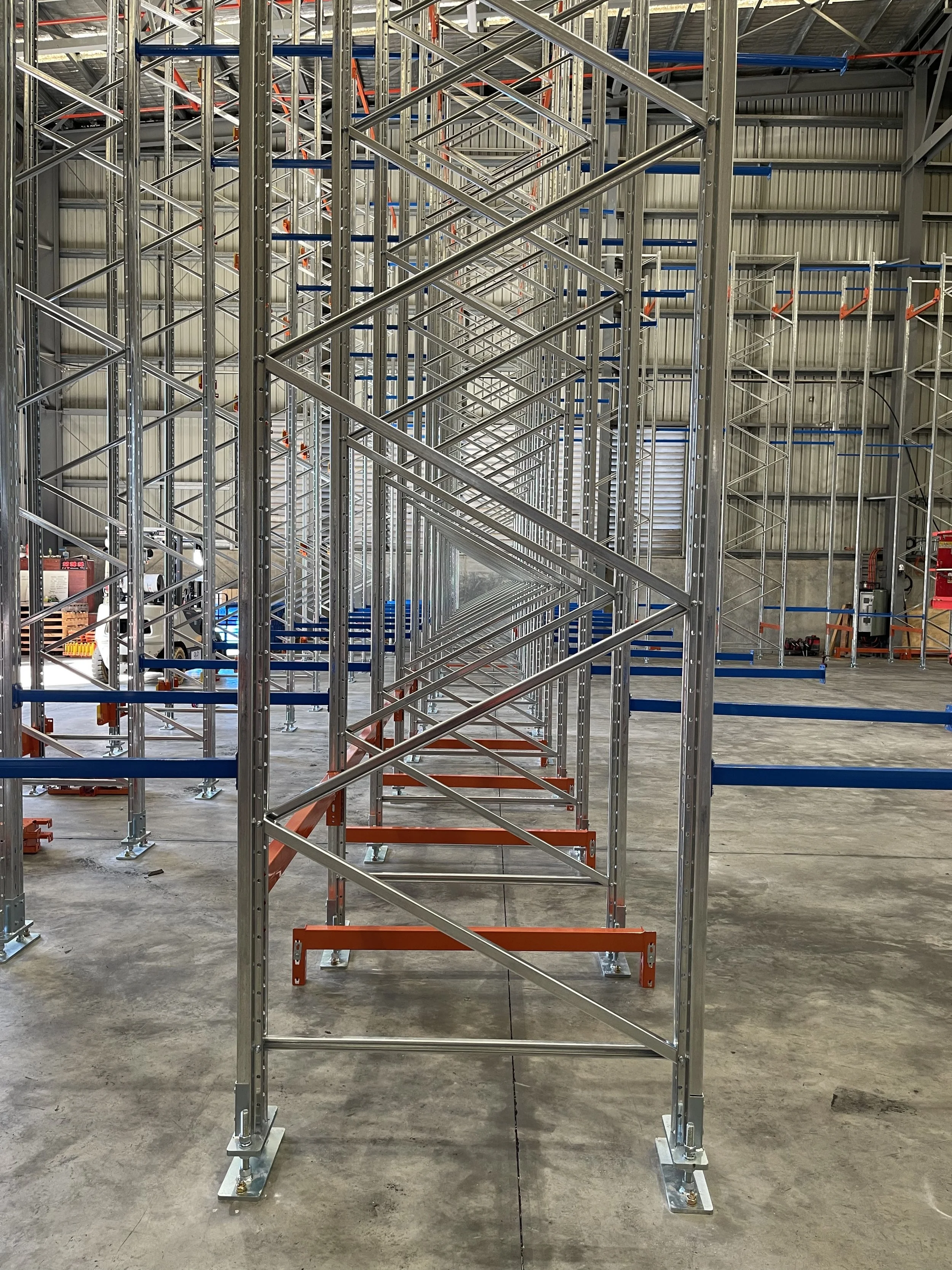 shuttle racking system installation