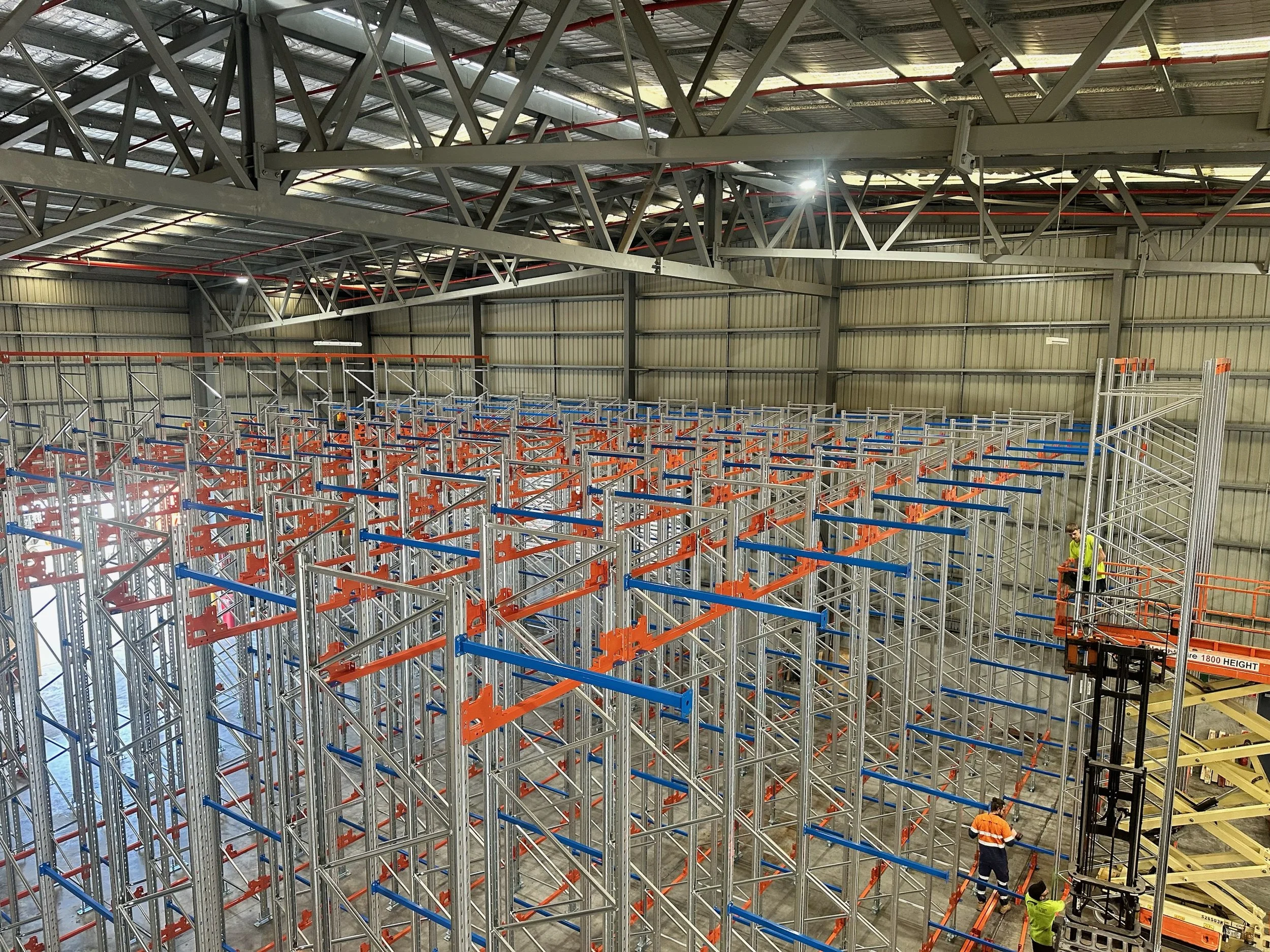 shuttle racking system installation