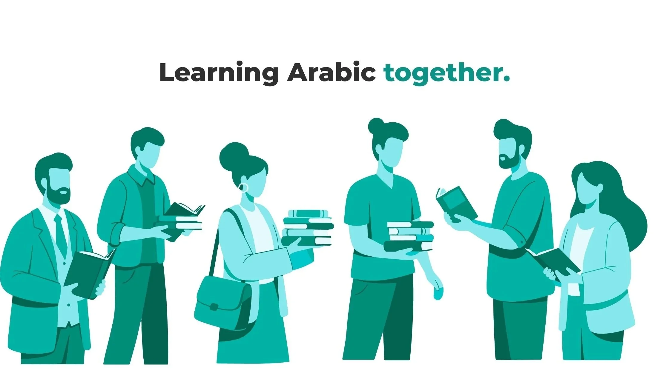 students learning Arabic together.