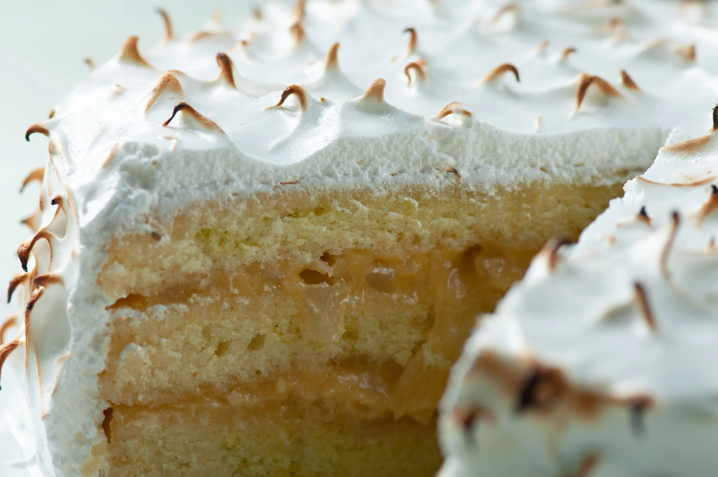 A close up shot of a Coconut cake